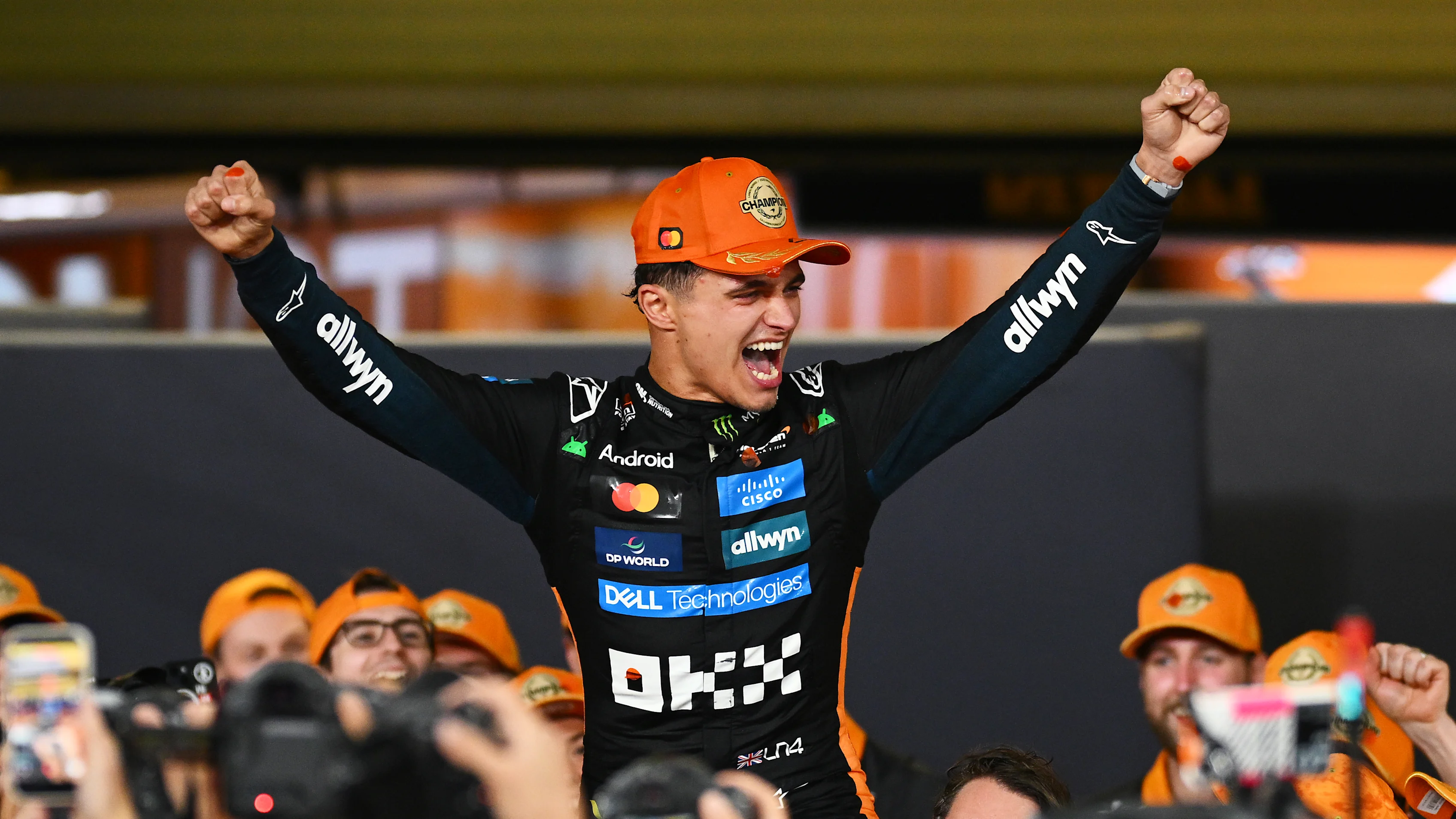 ABU DHABI, UNITED ARAB EMIRATES - DECEMBER 07: 2025 F1 World Drivers Champion Lando Norris of Great