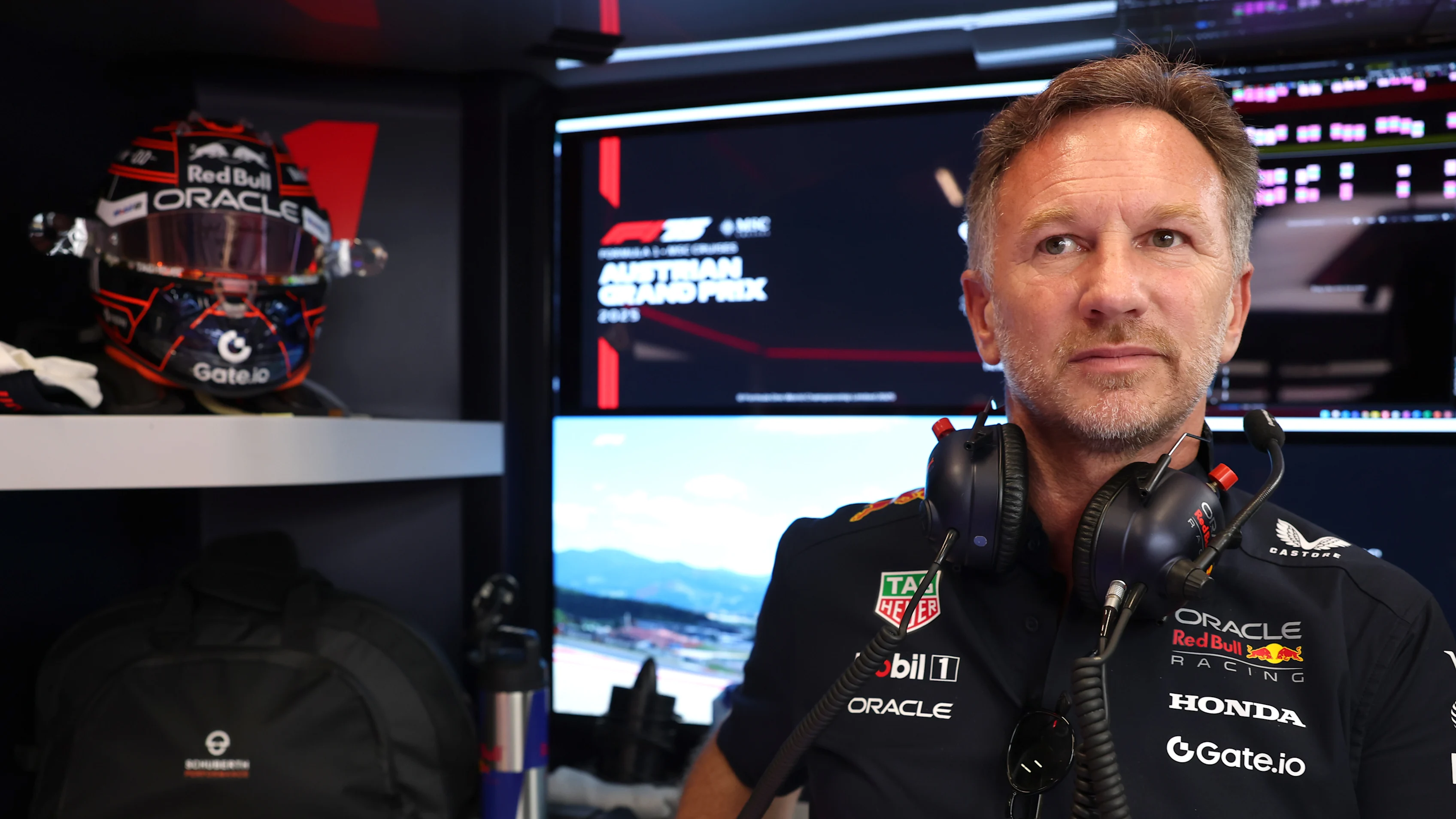 SPIELBERG, AUSTRIA - JUNE 29: Christian Horner, Team Principal of Oracle Red Bull Racing looks on
