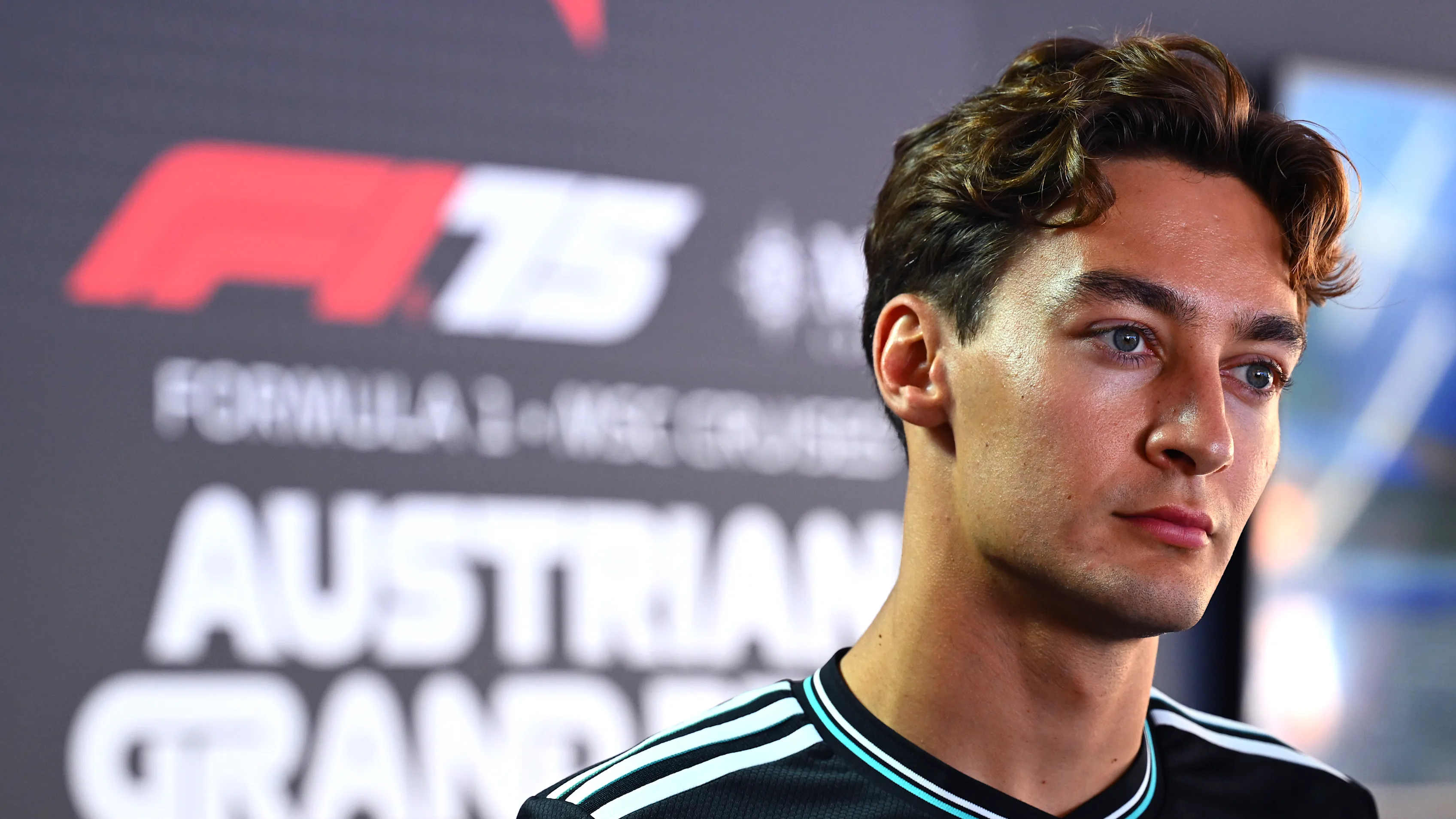 SPIELBERG, AUSTRIA - JUNE 26: George Russell of Great Britain and Mercedes AMG Petronas F1 Team is