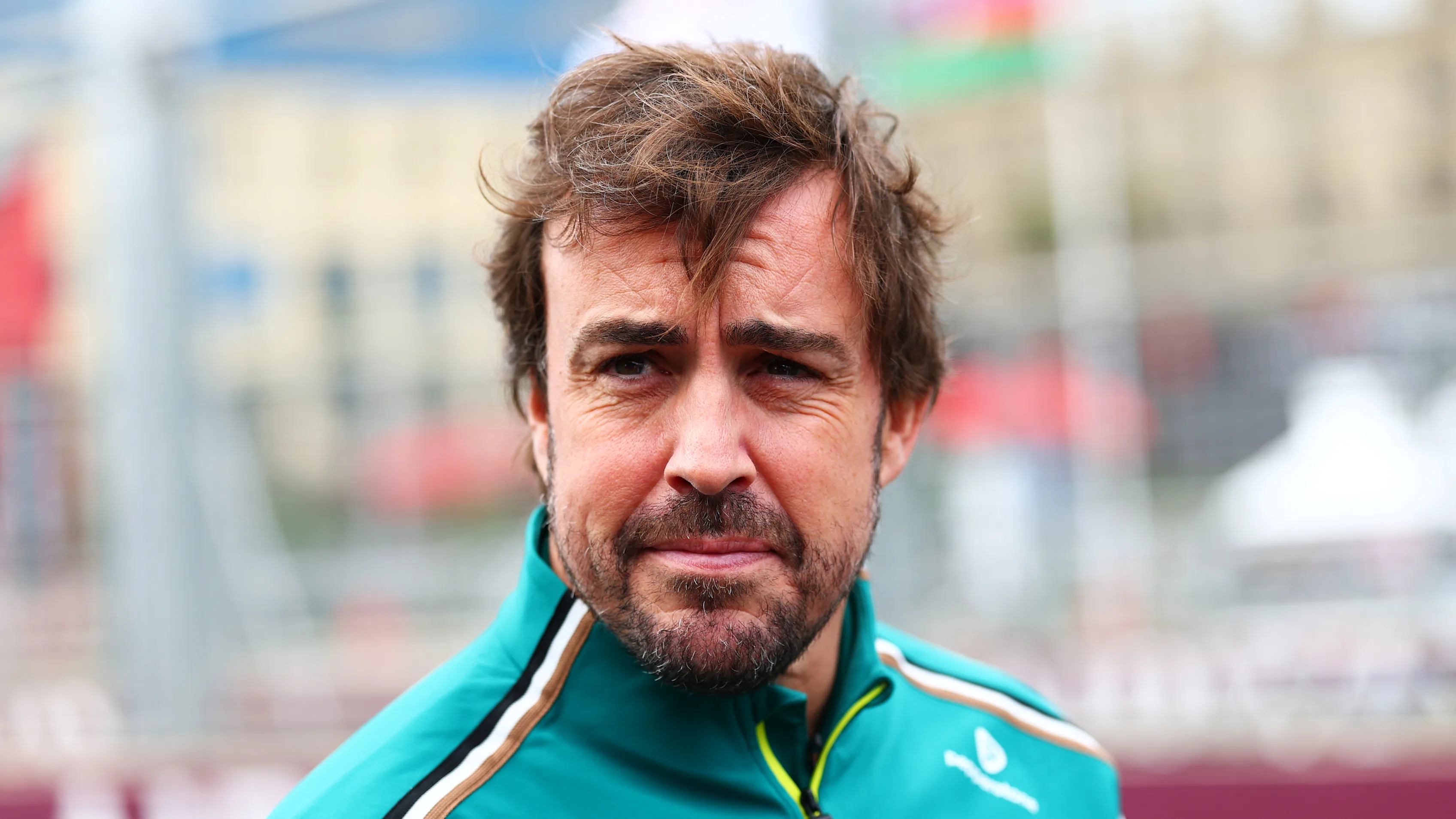 BAKU, AZERBAIJAN - SEPTEMBER 21: Fernando Alonso of Spain and Aston Martin F1 Team on the drivers