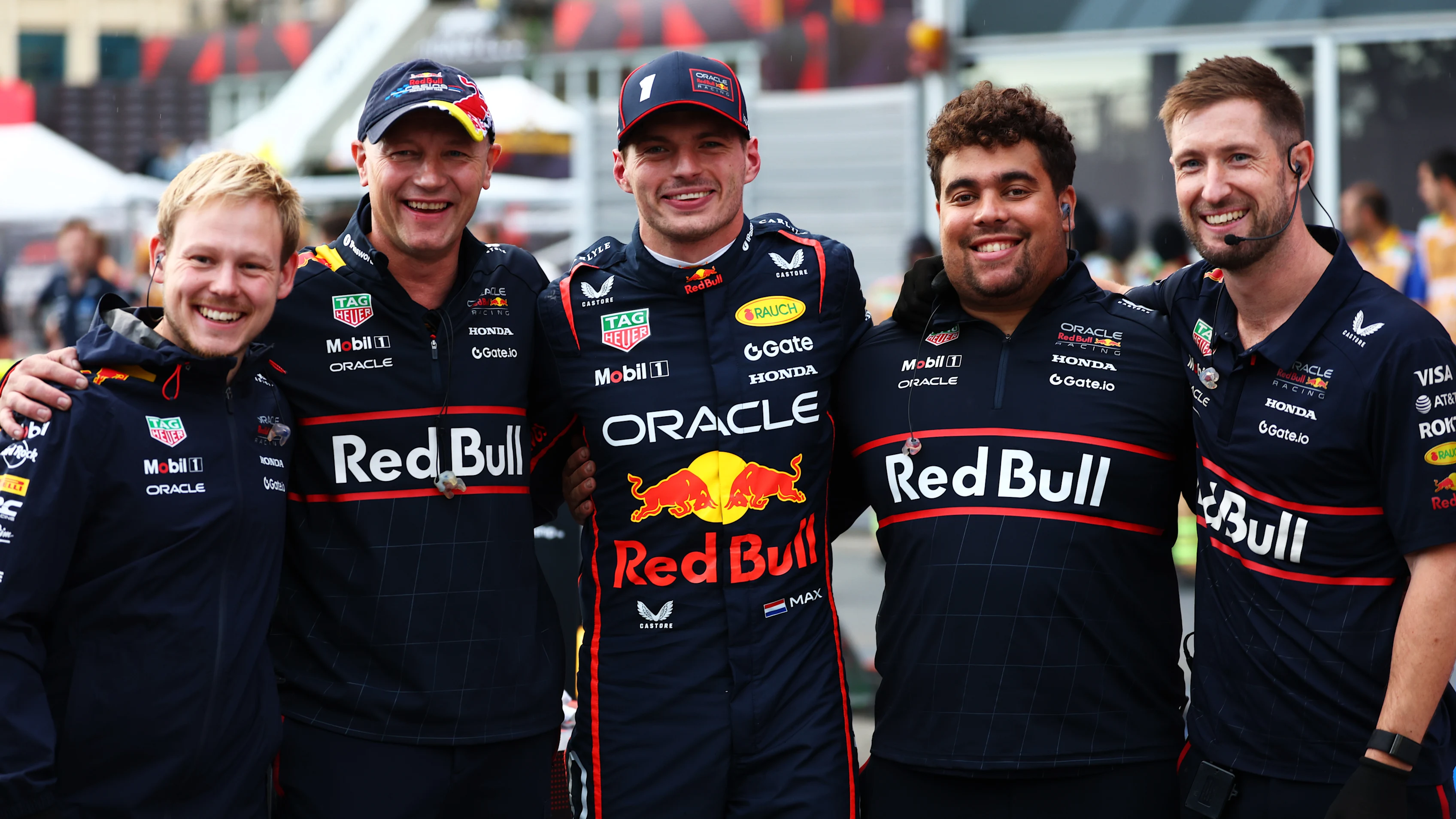 BAKU, AZERBAIJAN - SEPTEMBER 20: Pole position qualifier Max Verstappen of the Netherlands and