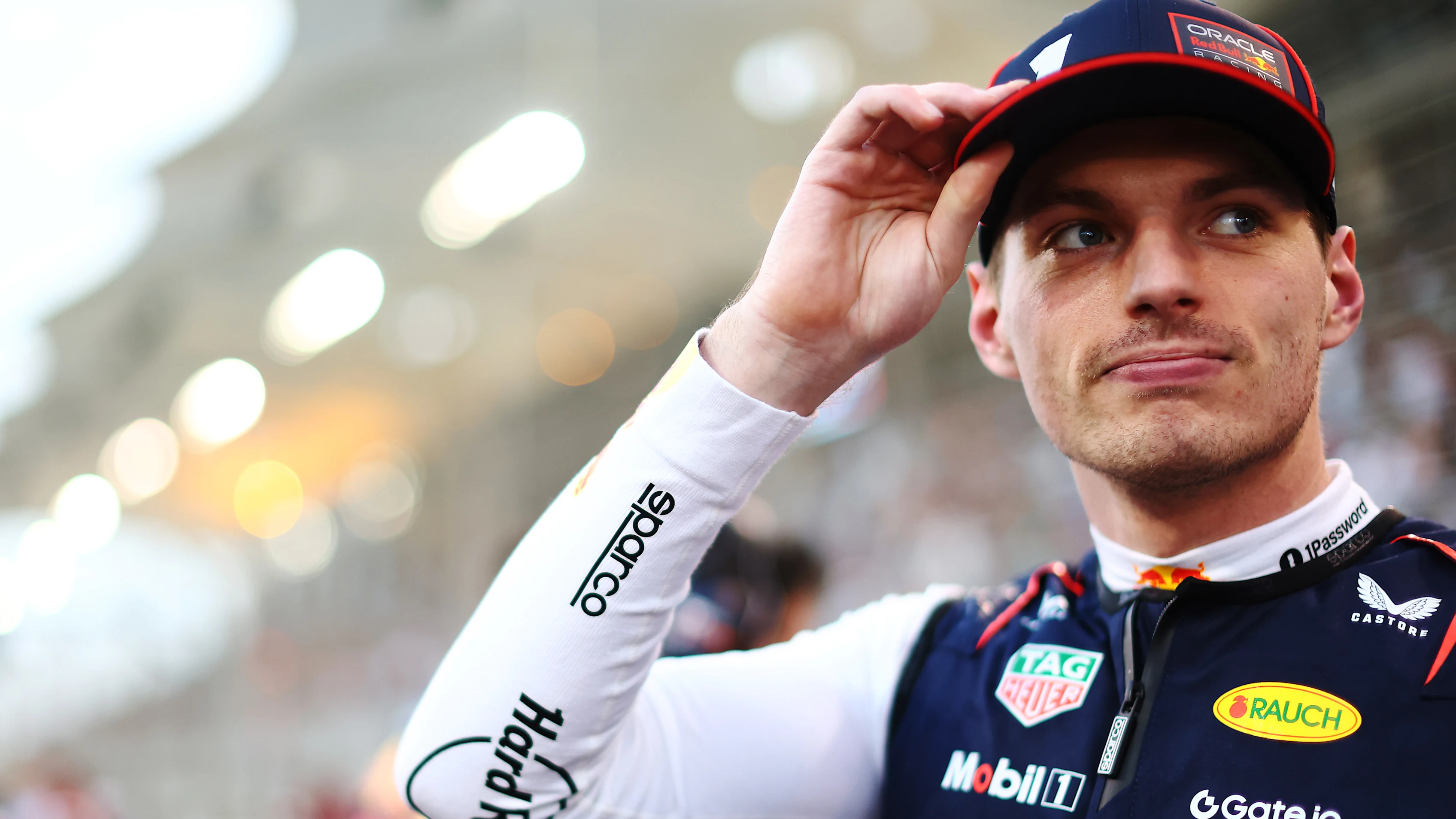 BAHRAIN, BAHRAIN - APRIL 13: Max Verstappen of the Netherlands and Oracle Red Bull Racing looks on