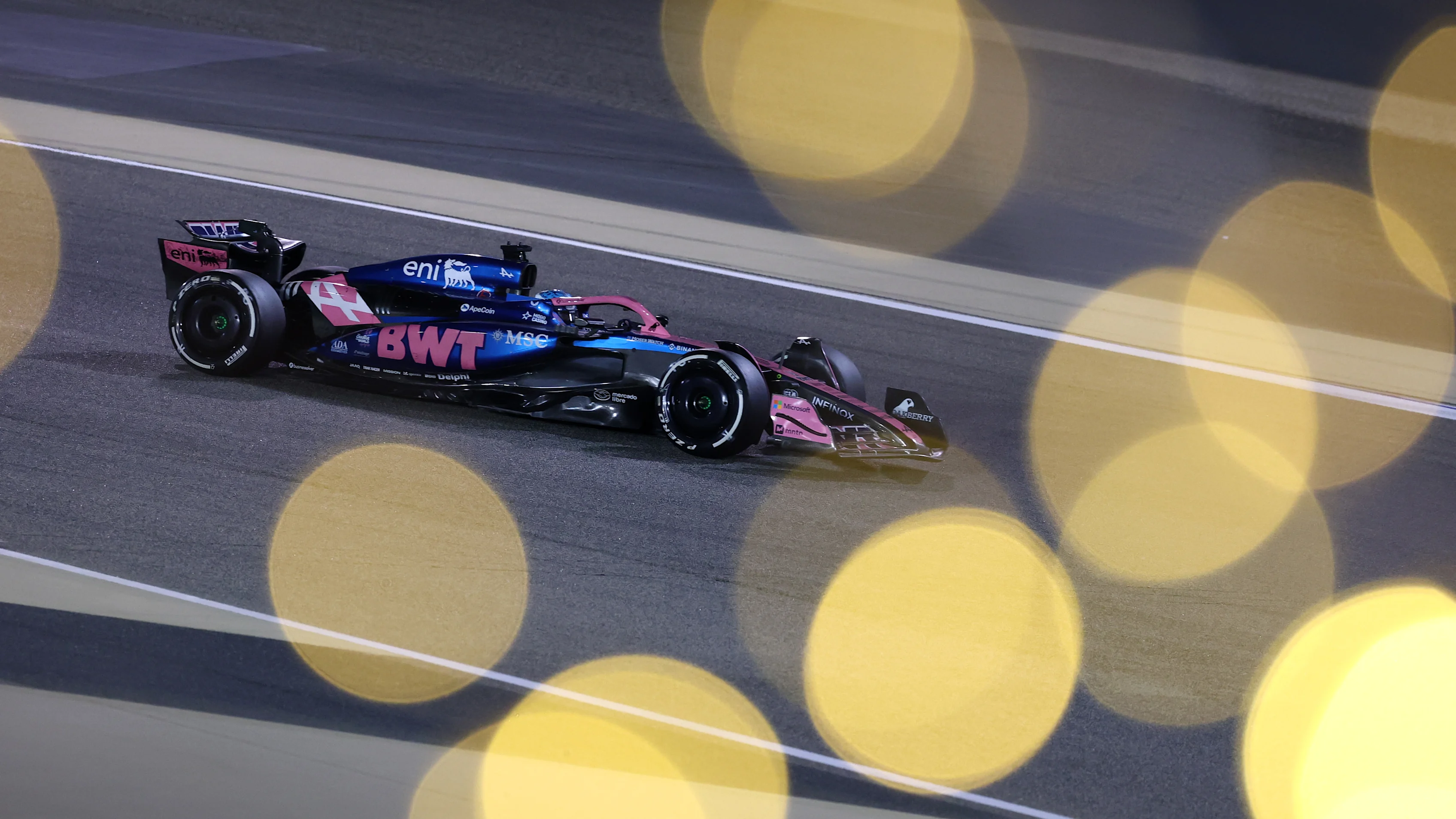 BAHRAIN, BAHRAIN - APRIL 13: Pierre Gasly of France driving the (10) Alpine F1 A525 Renault on