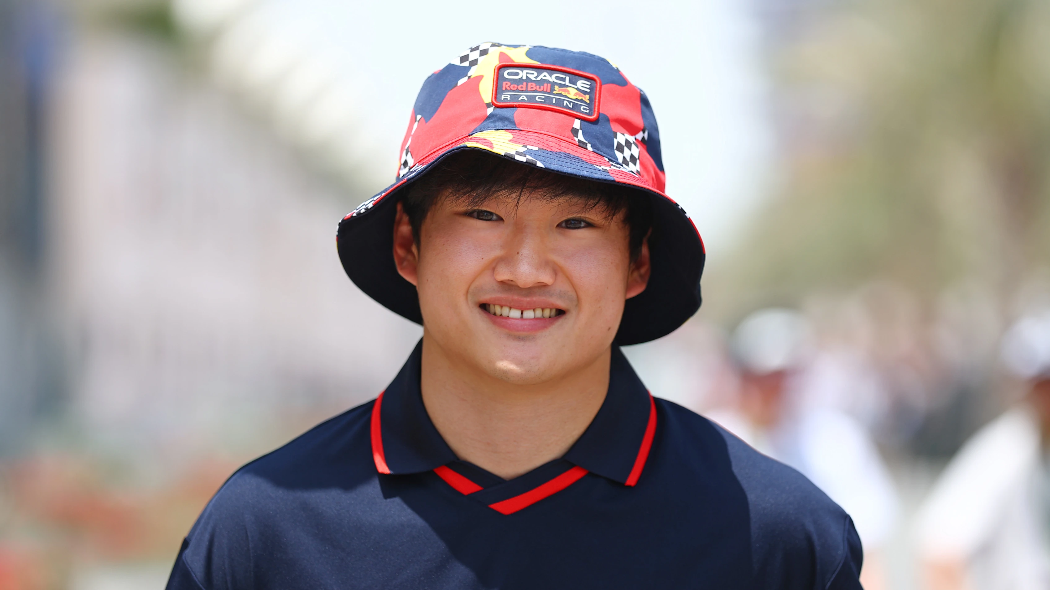 BAHRAIN, BAHRAIN - APRIL 11: Yuki Tsunoda of Japan and Oracle Red Bull Racing arrives in the