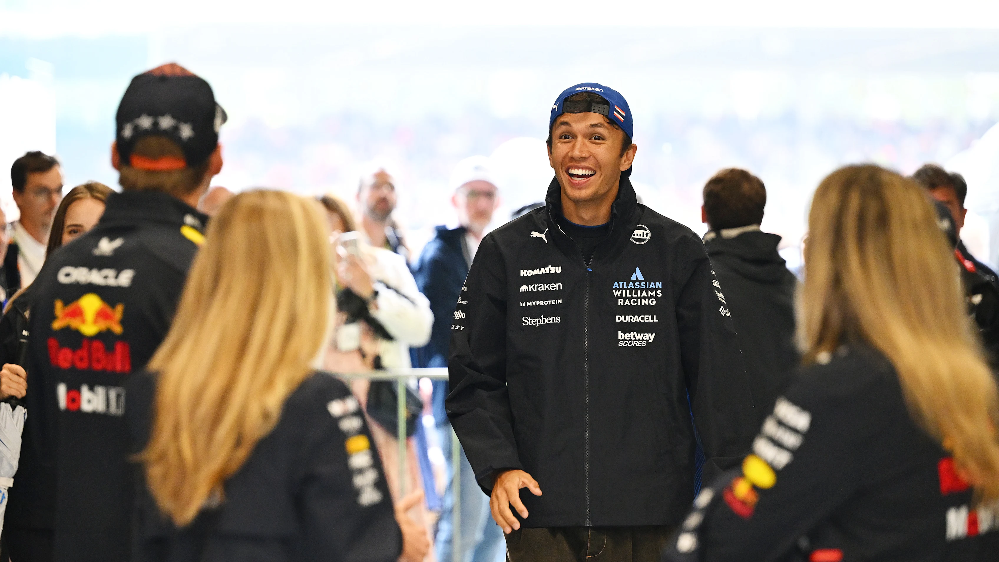 SPA, BELGIUM - JULY 27: Alexander Albon of Thailand and Williams on the drivers parade prior to the