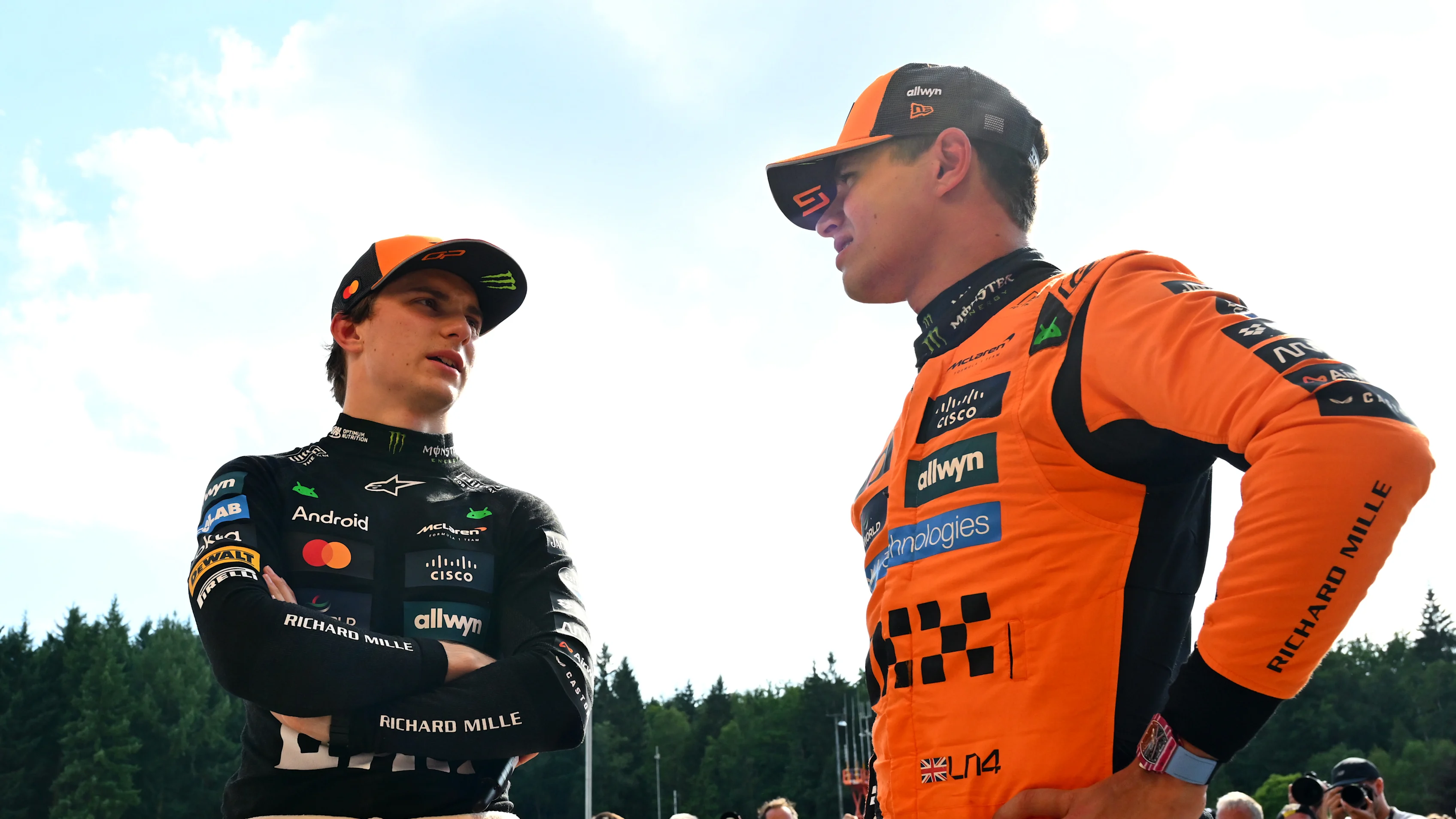 SPA, BELGIUM - JULY 26: Pole position qualifier Lando Norris of Great Britain and McLaren and