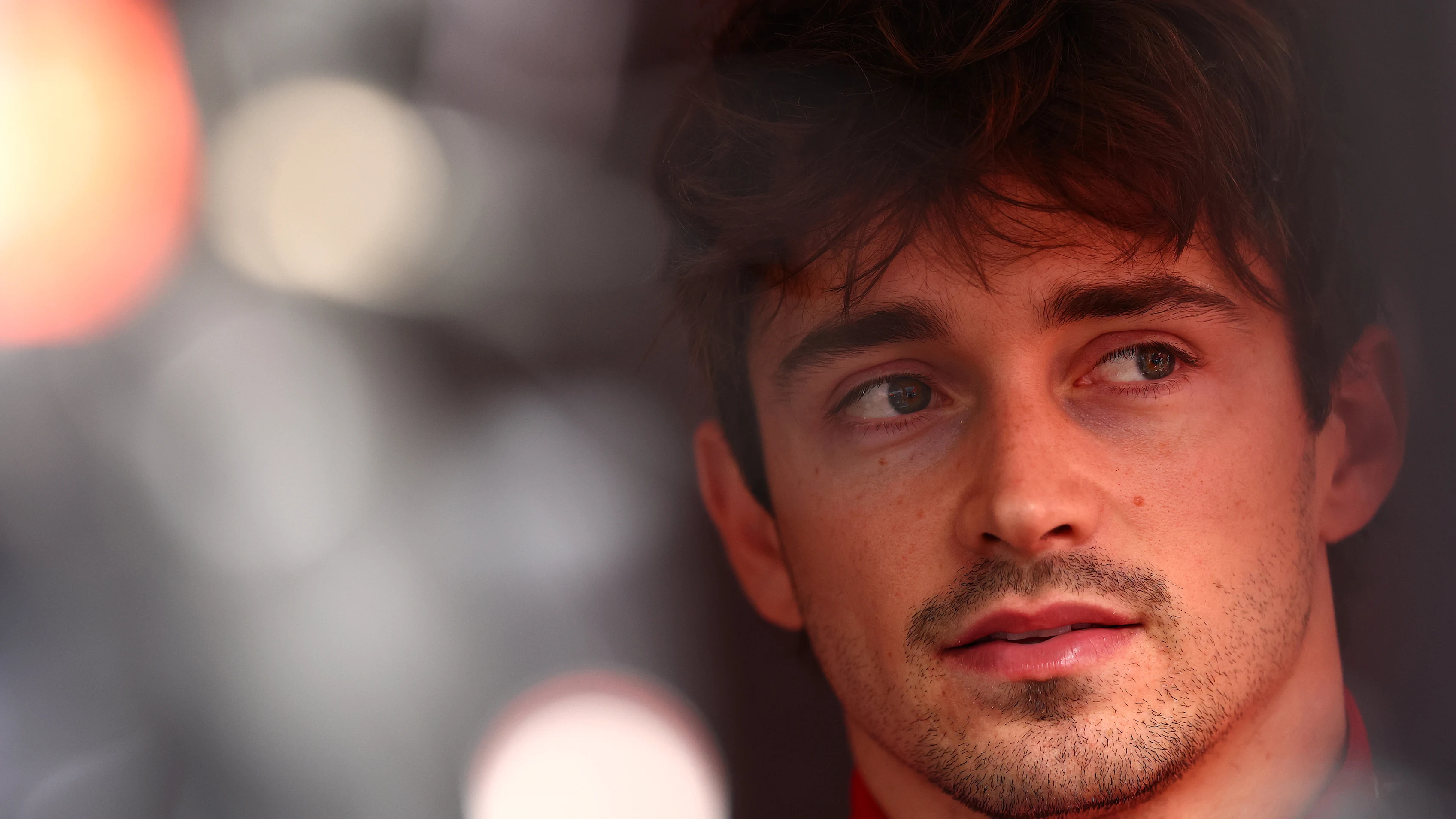 SPA, BELGIUM - JULY 26: Third placed qualifier Charles Leclerc of Monaco and Scuderia Ferrari is interviewed during qualifying ahead of the F1 Grand Prix of Belgium at Circuit de Spa-Francorchamps on July 26, 2025 in Spa, Belgium. (Photo by Clive Rose - Formula 1/Formula 1 via Getty Images)