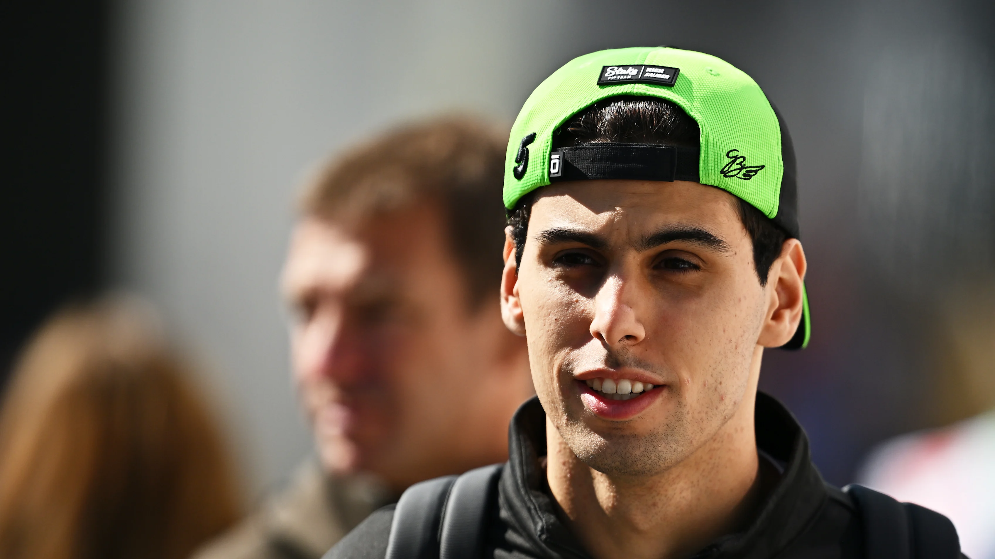 MONTREAL, QUEBEC - JUNE 15: Gabriel Bortoleto of Brazil and Stake F1 Team Kick Sauber arrives in