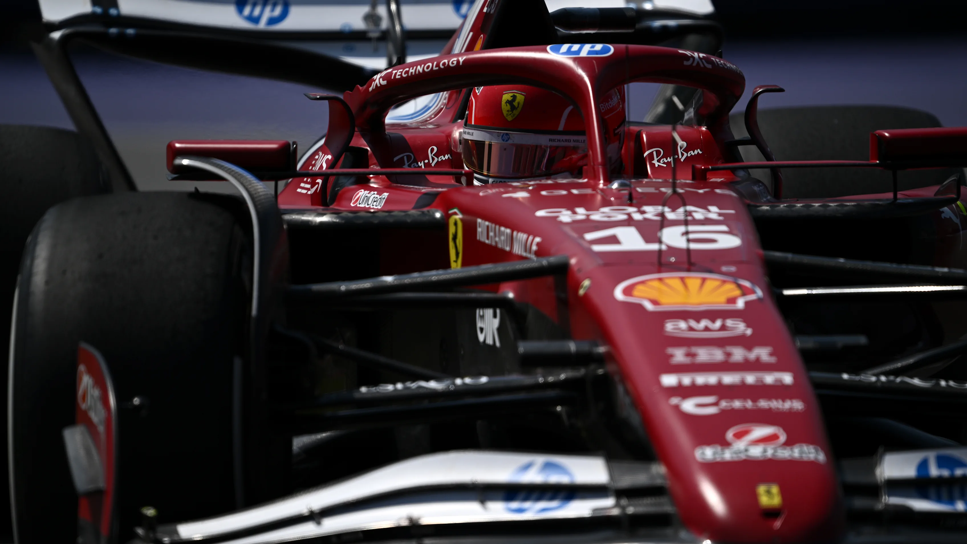 MONTREAL, QUEBEC - JUNE 15: Charles Leclerc of Monaco driving the (16) Scuderia Ferrari SF-25 on