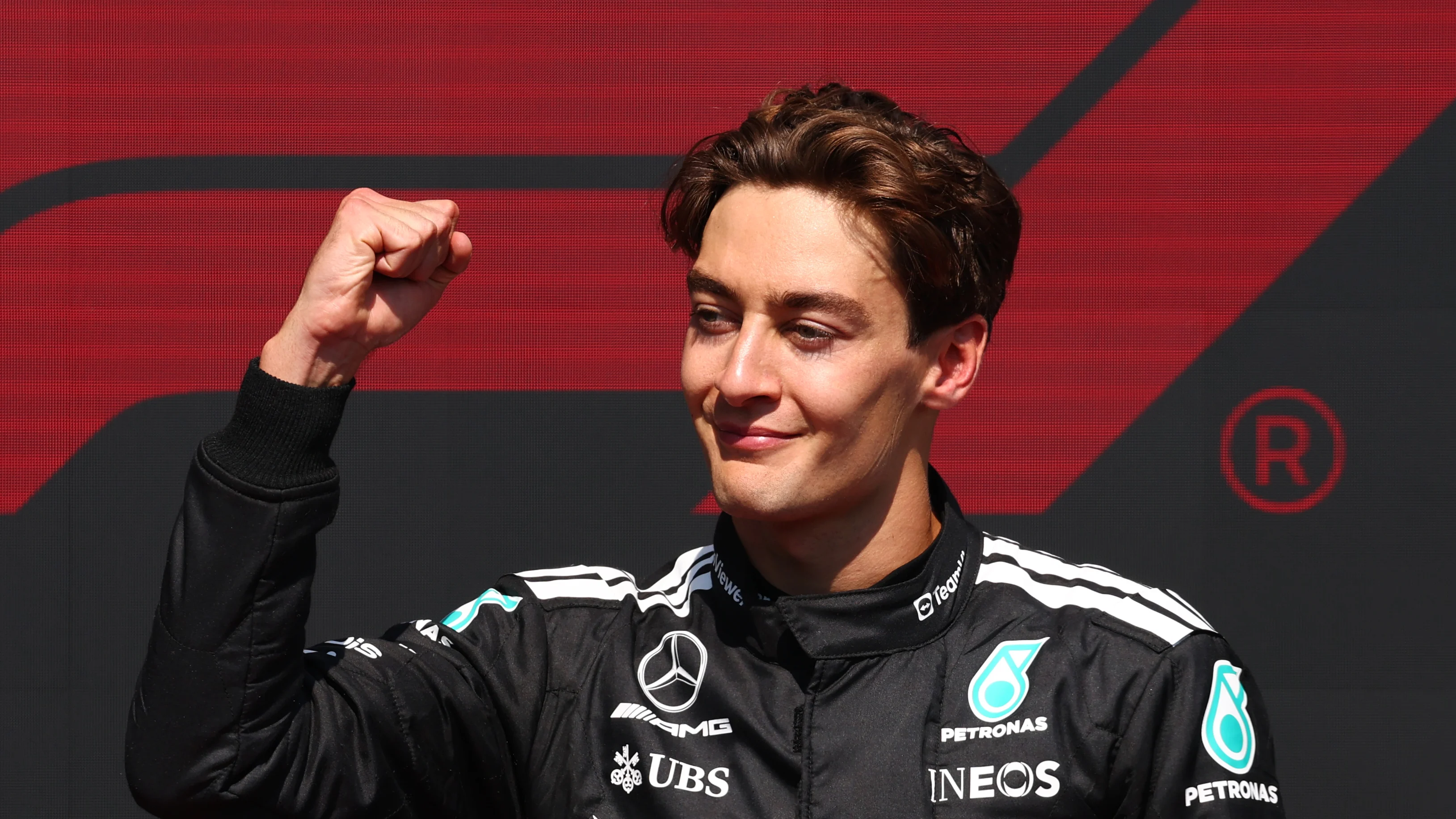 MONTREAL, QUEBEC - JUNE 15: Race winner George Russell of Great Britain and Mercedes AMG Petronas