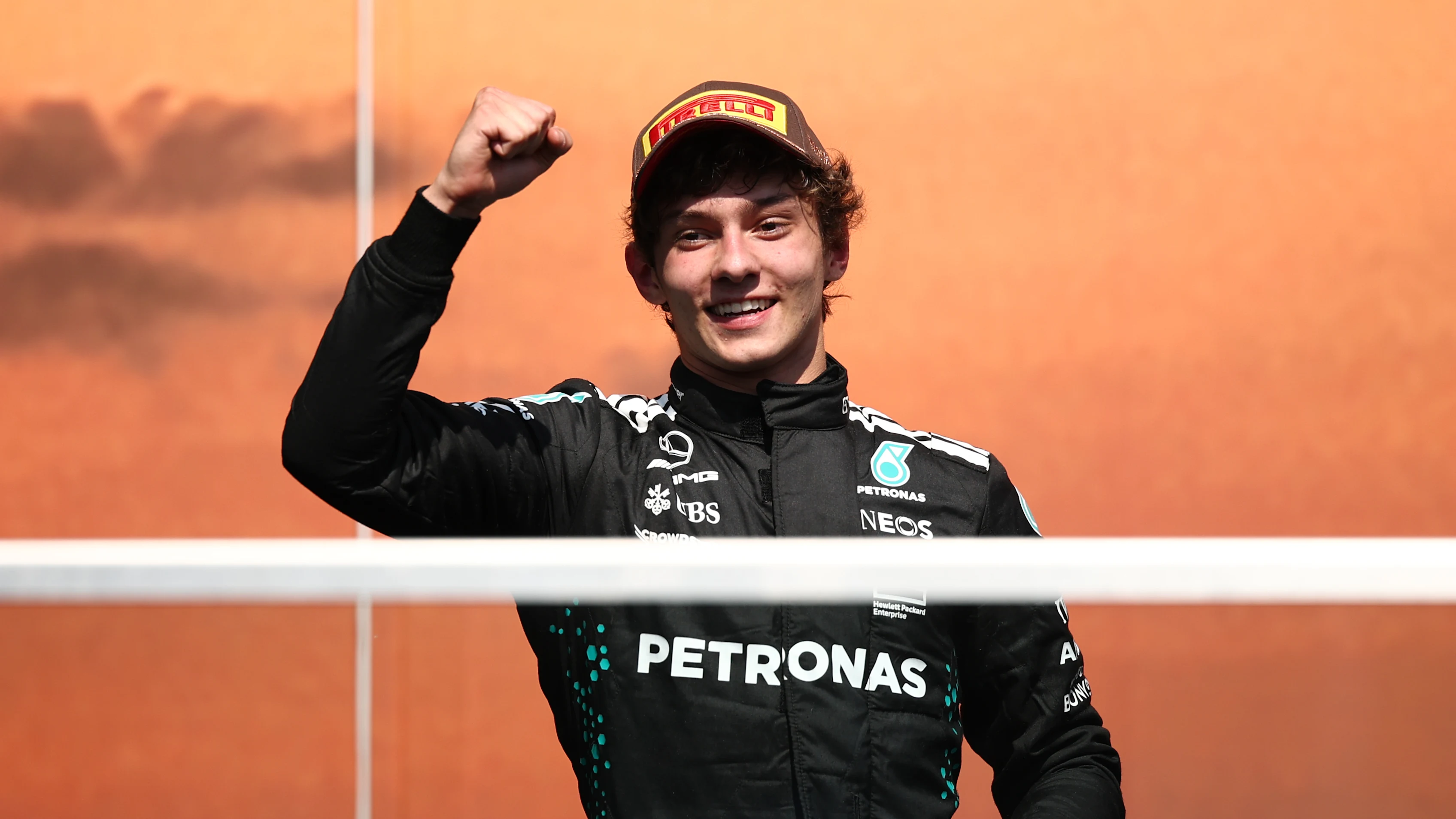 MONTREAL, QUEBEC - JUNE 15: Third placed Andrea Kimi Antonelli of Italy and Mercedes AMG Petronas