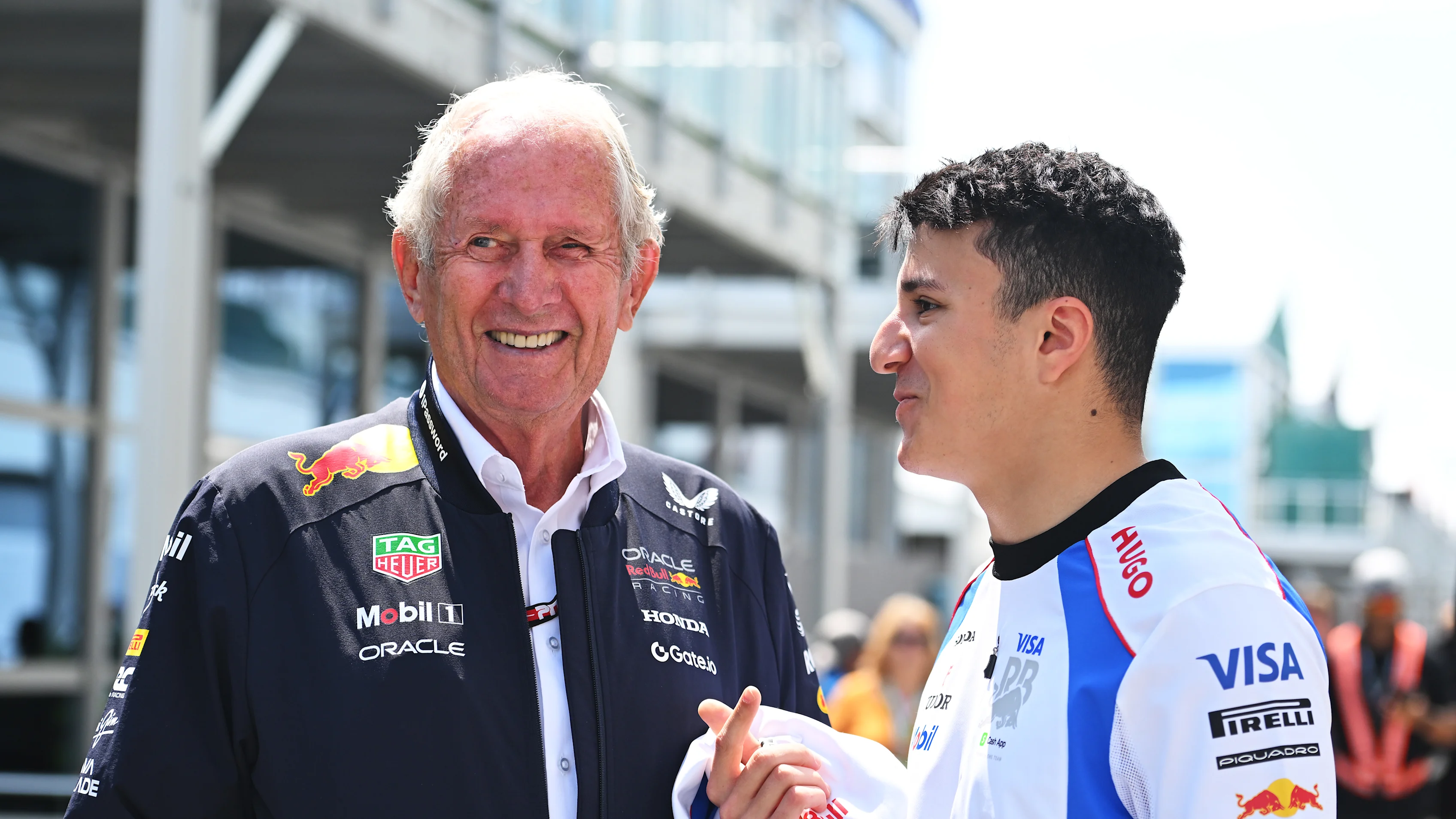 MONTREAL, QUEBEC - JUNE 13: Dr Helmut Marko, Team Consultant of Oracle Red Bull Racing talks with