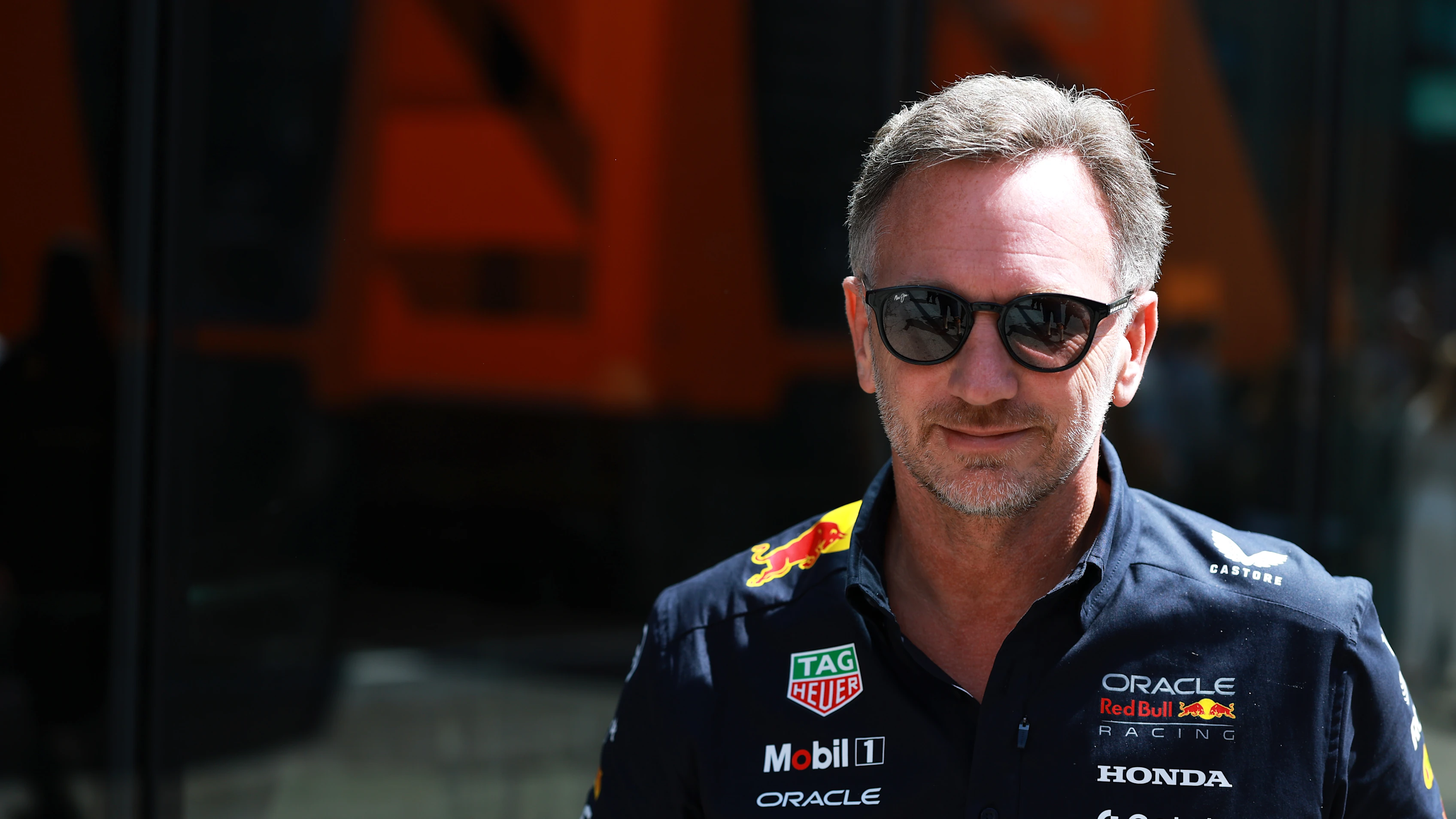 IMOLA, ITALY - MAY 16: Christian Horner, Team Principal of Oracle Red Bull Racing arrives in the