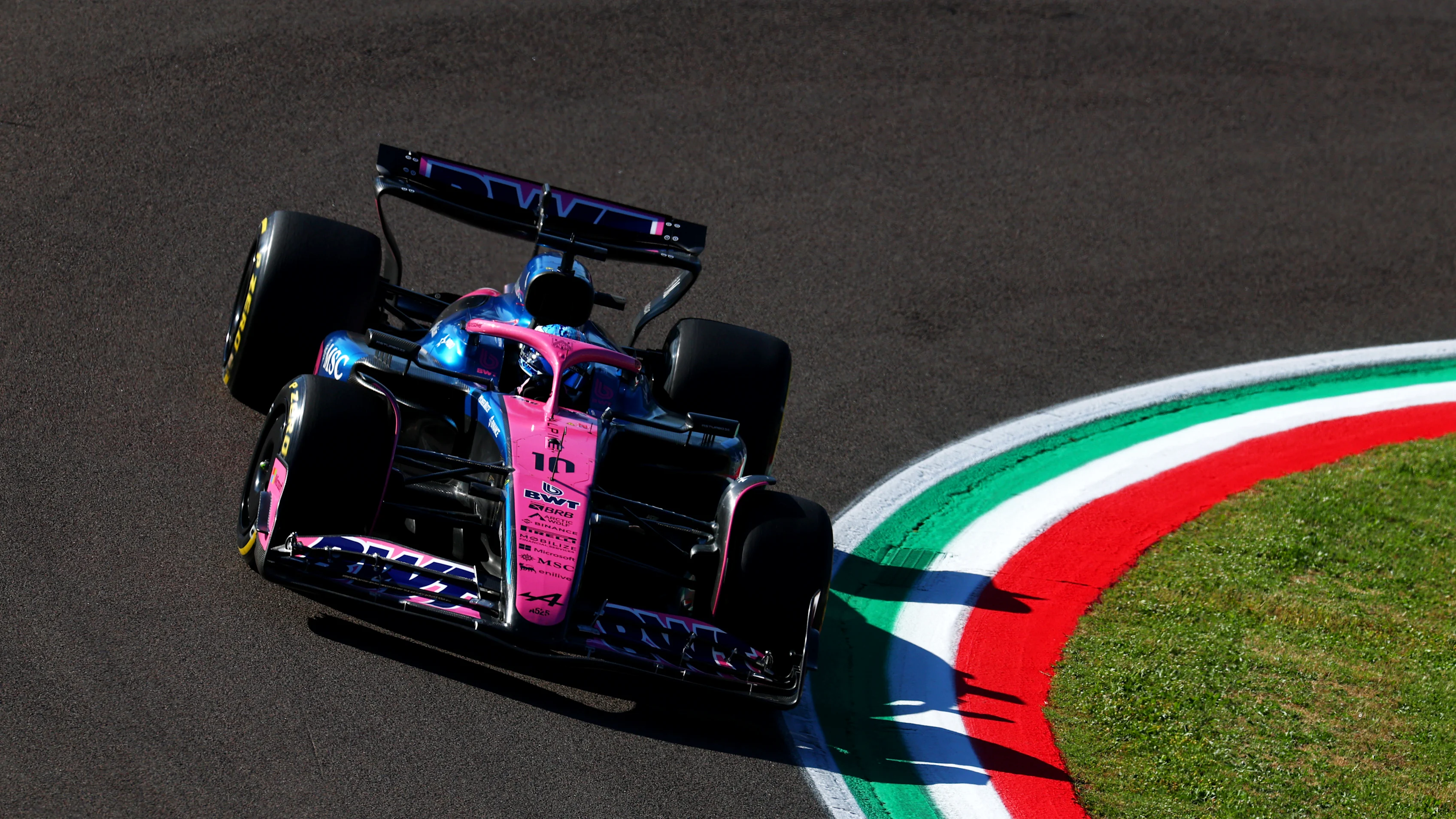 IMOLA, ITALY - MAY 16: Pierre Gasly of France driving the (10) Alpine F1 A525 Renault on track