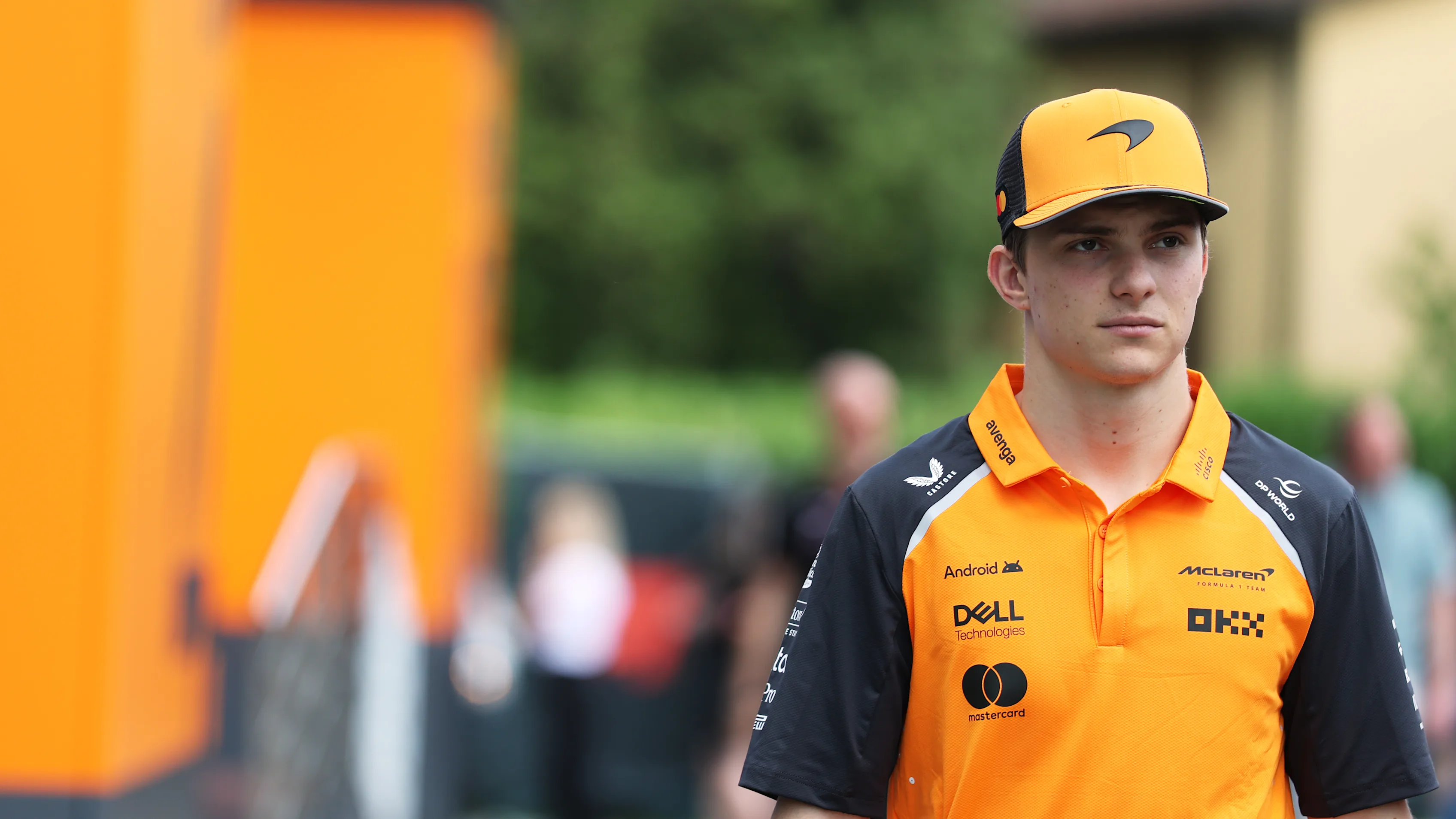 IMOLA, ITALY - MAY 15: Oscar Piastri of Australia and McLaren looks on in the Paddock during