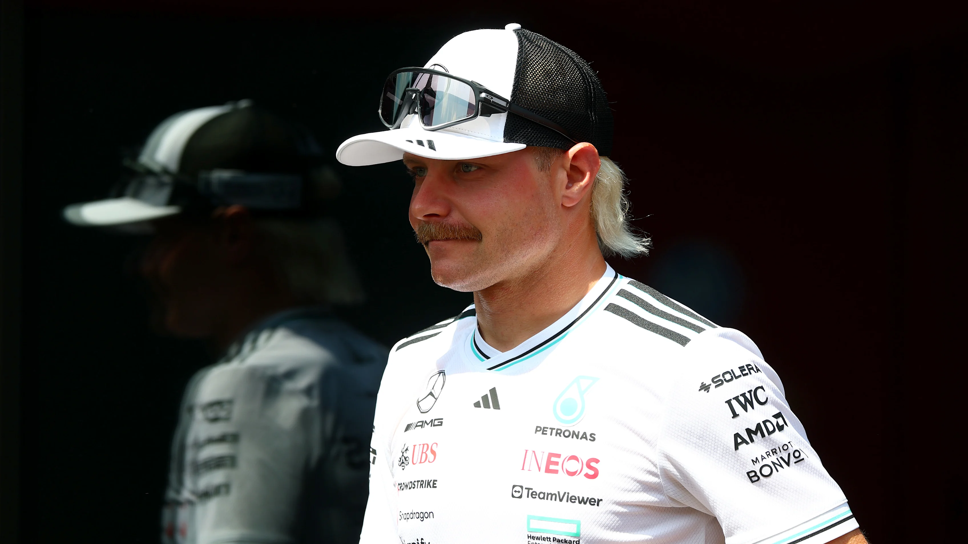 IMOLA, ITALY - MAY 15: Valtteri Bottas of Finland and Mercedes AMG Petronas F1 Team looks on in the