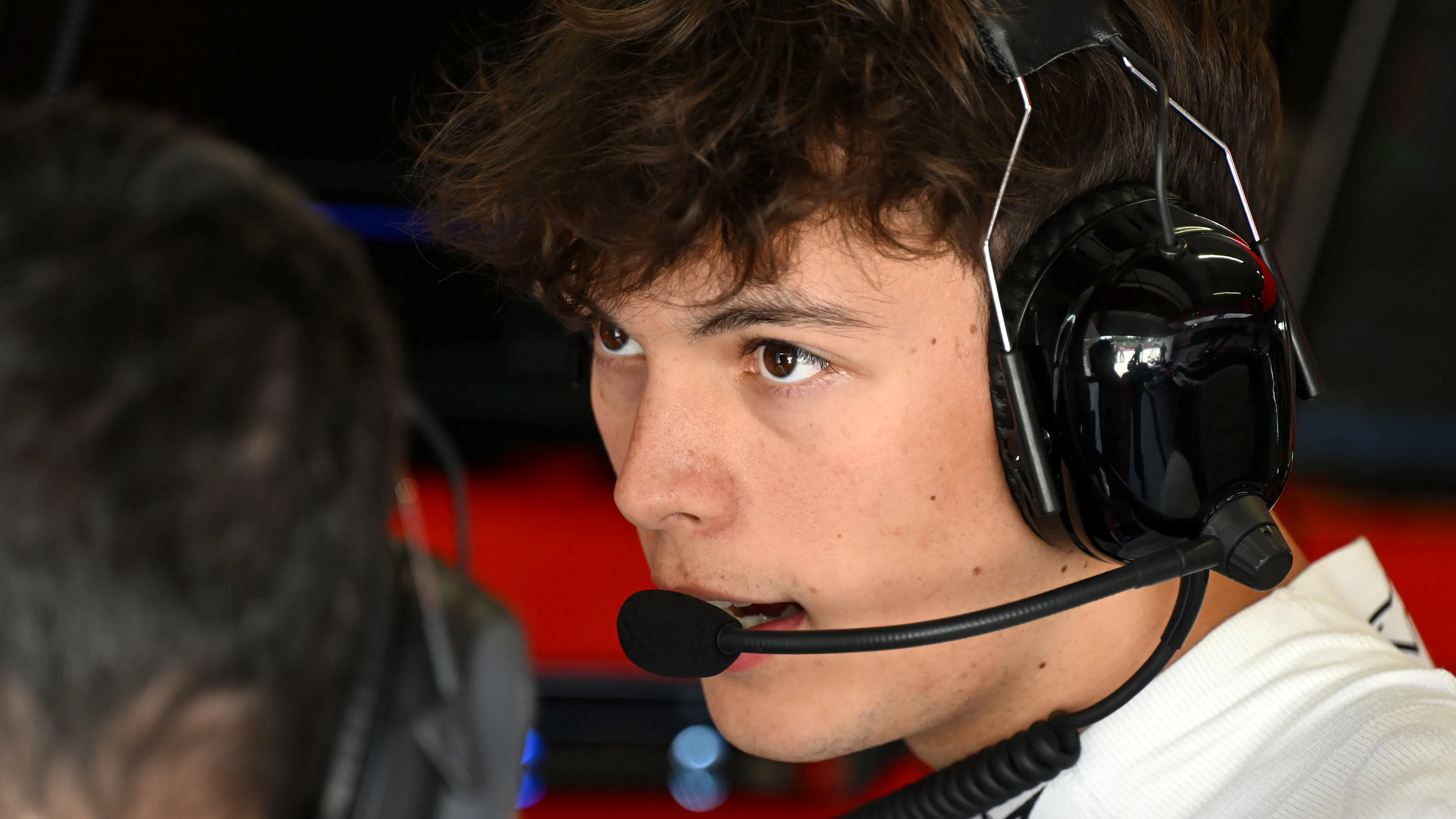 IMOLA, ITALY - MAY 17: Oliver Bearman of Great Britain and Haas F1 looks on during final practice