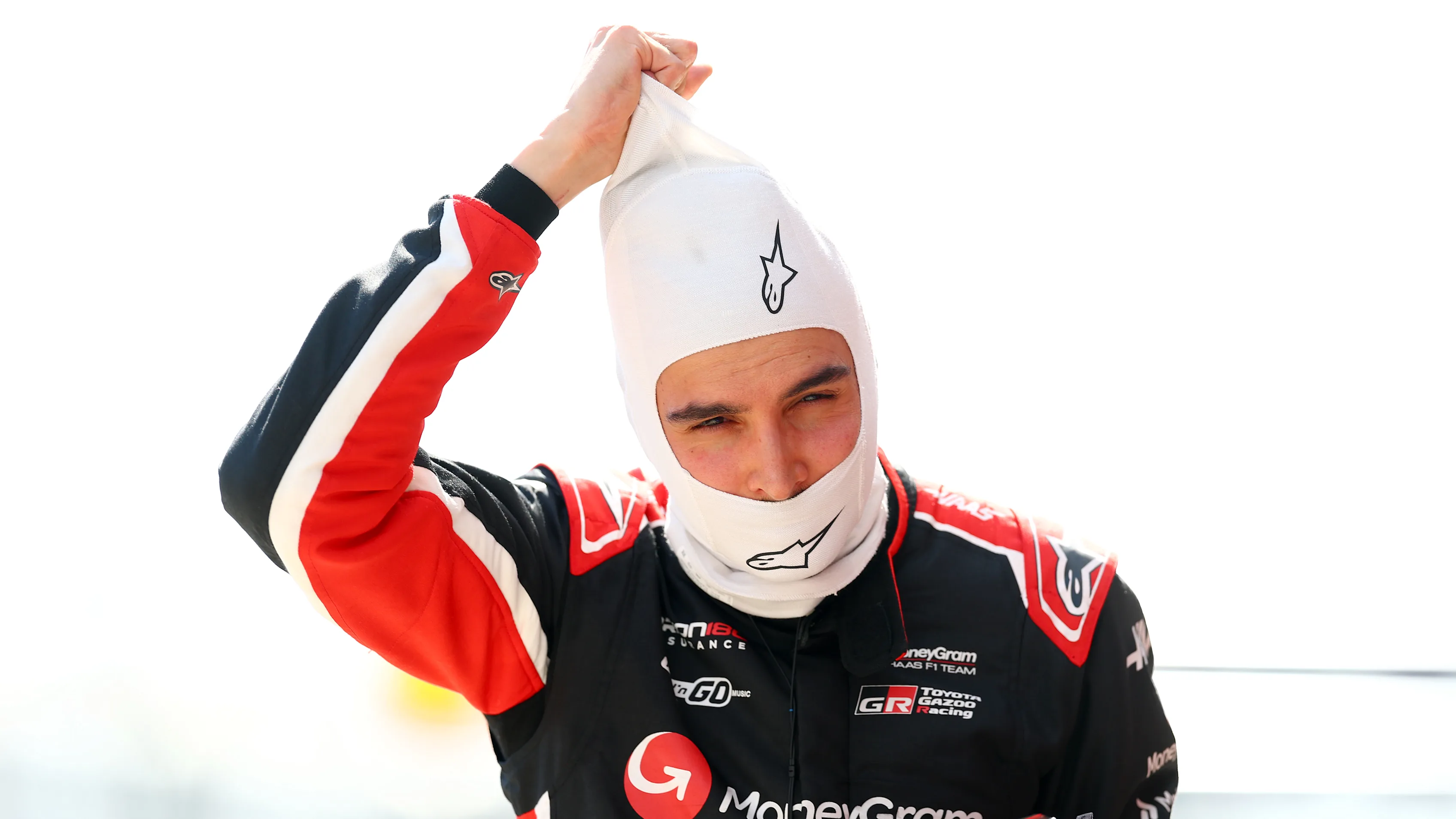 IMOLA, ITALY - MAY 17: Eighteenth placed qualifier Esteban Ocon of France and Haas F1 looks on in