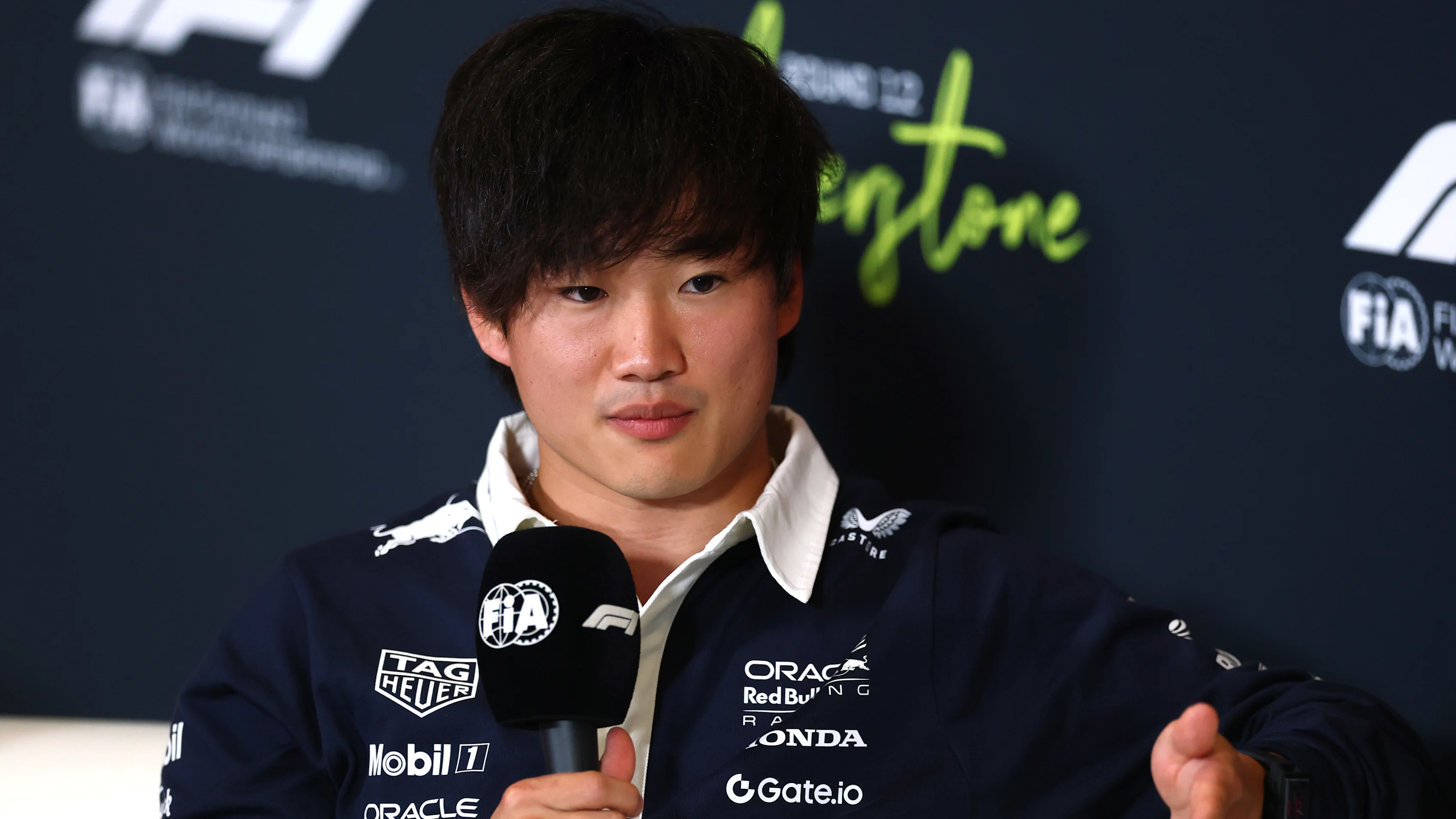 NORTHAMPTON, ENGLAND - JULY 03: Yuki Tsunoda of Japan and Oracle Red Bull Racing in the Drivers