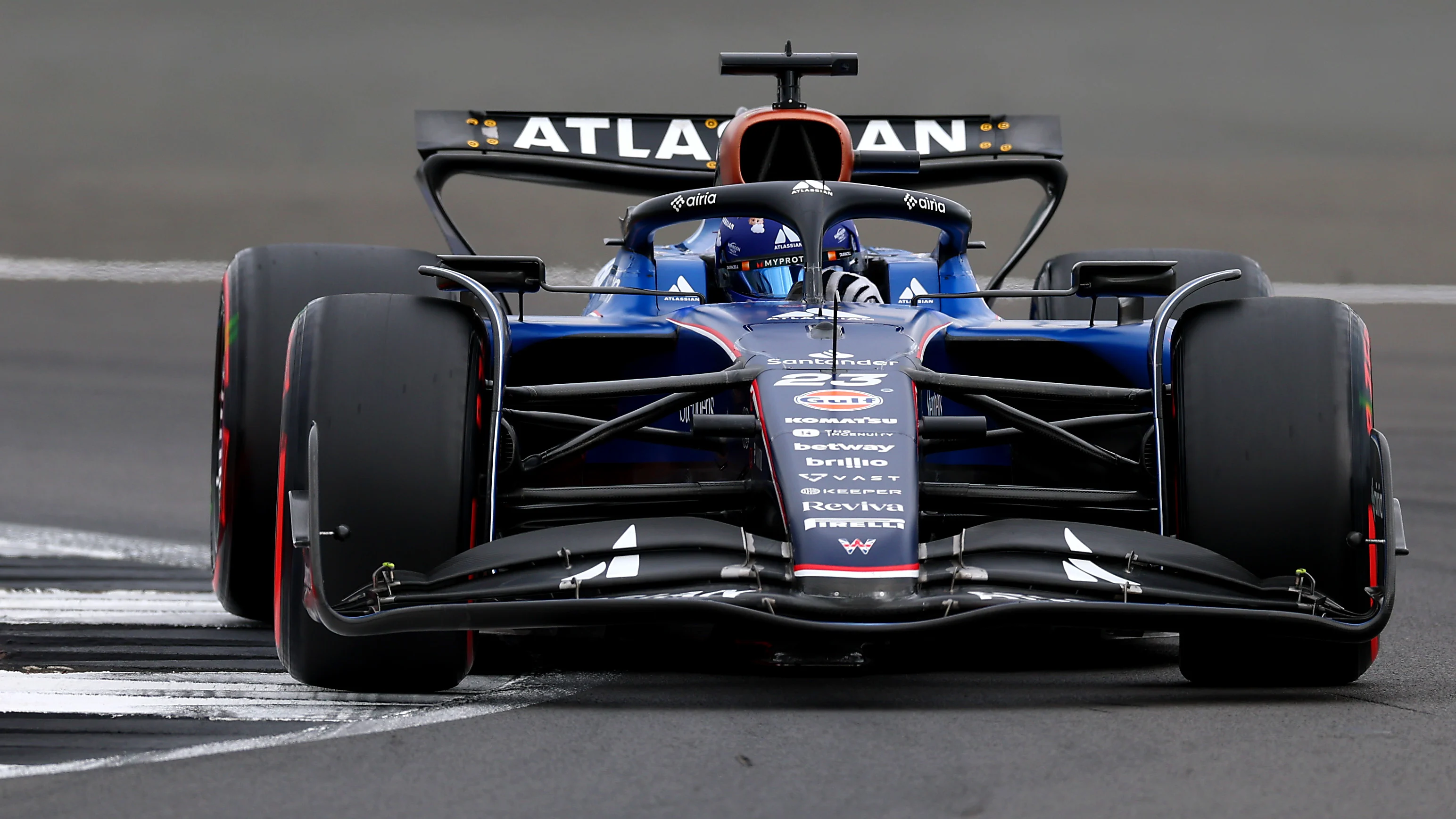 NORTHAMPTON, ENGLAND - JULY 05: Alexander Albon of Thailand driving the (23) Williams FW47 Mercedes