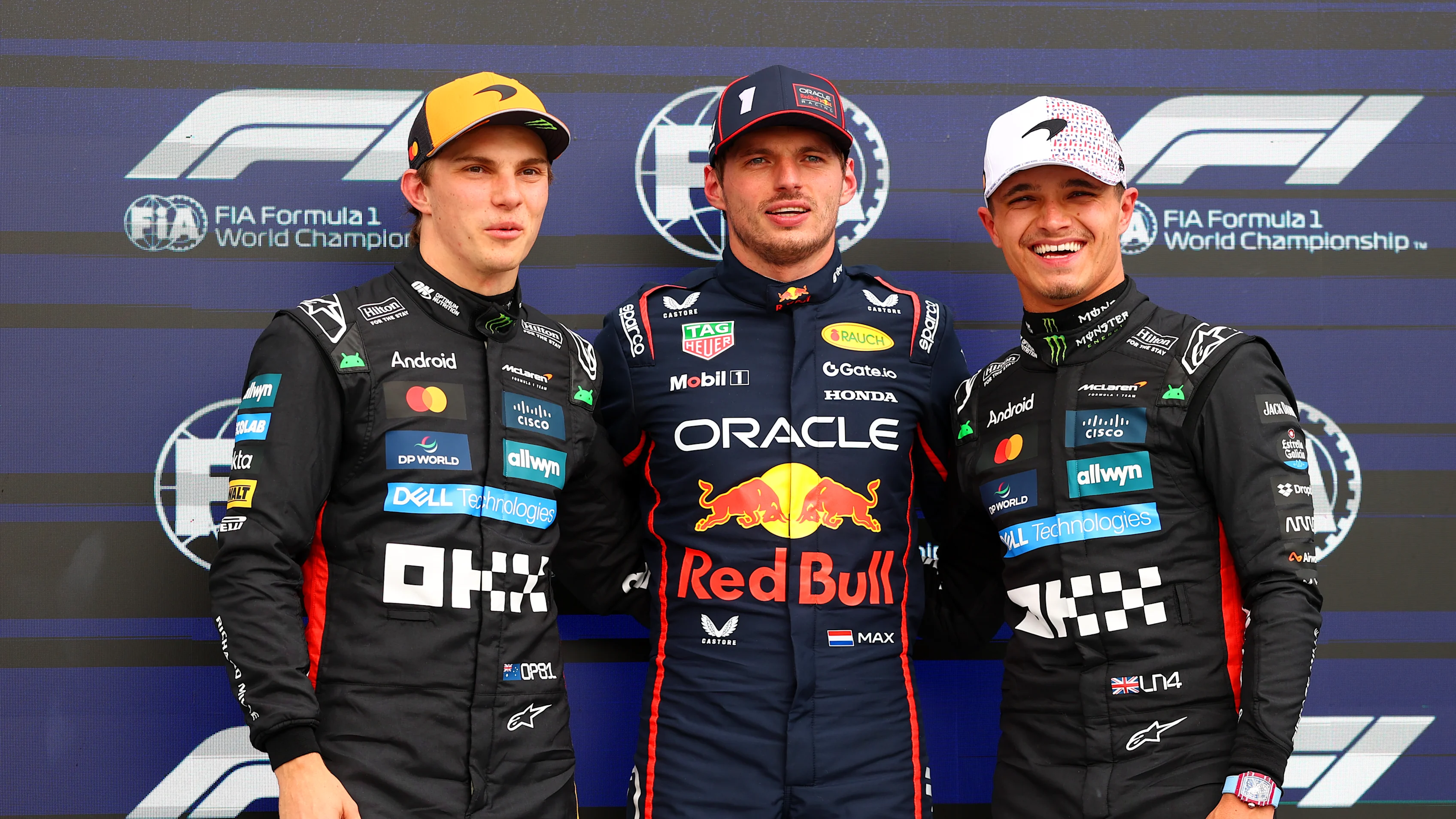 NORTHAMPTON, ENGLAND - JULY 05: Pole position qualifier Max Verstappen of the Netherlands and