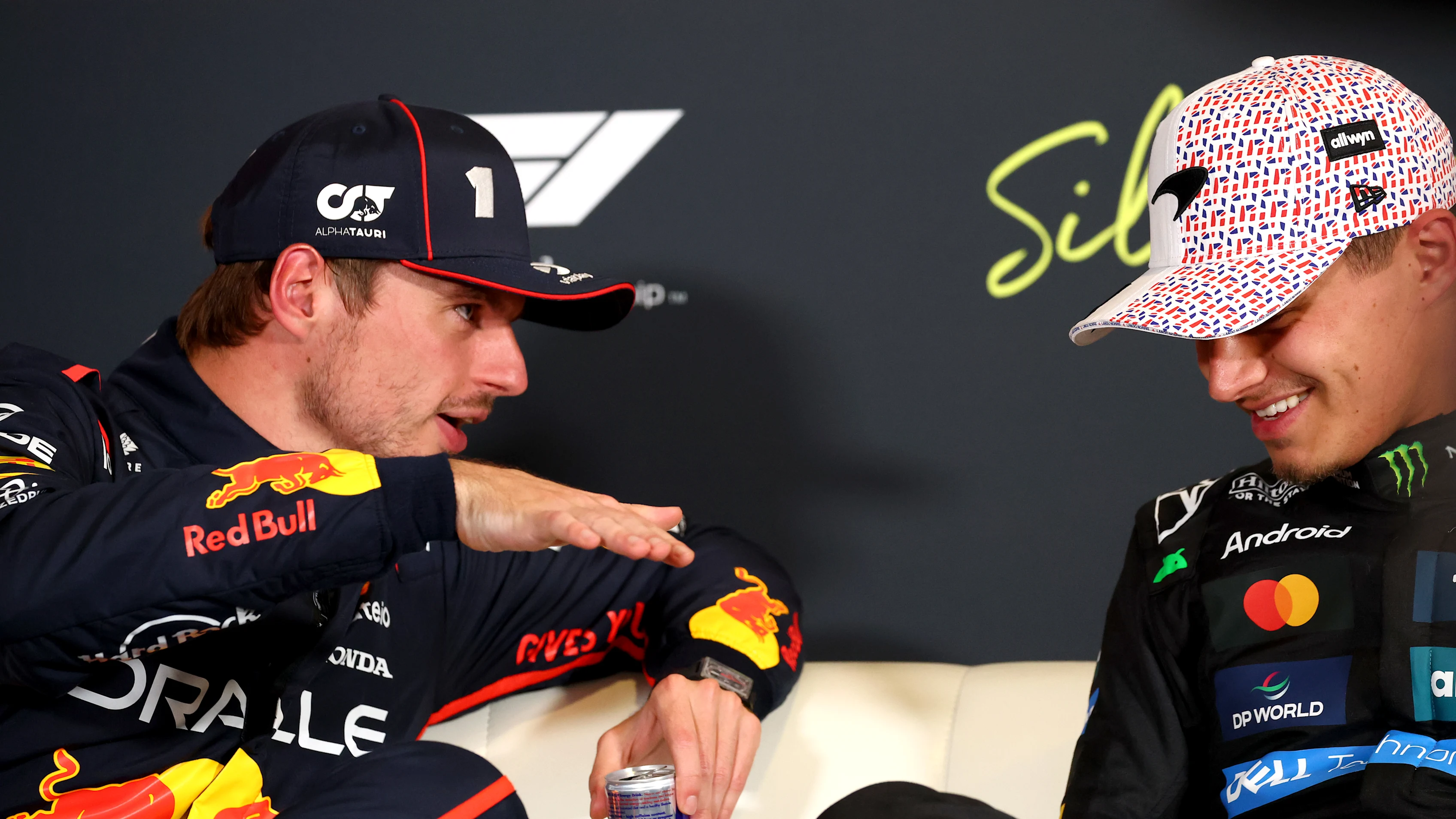 NORTHAMPTON, ENGLAND - JULY 05: Pole position qualifier Max Verstappen of the Netherlands and