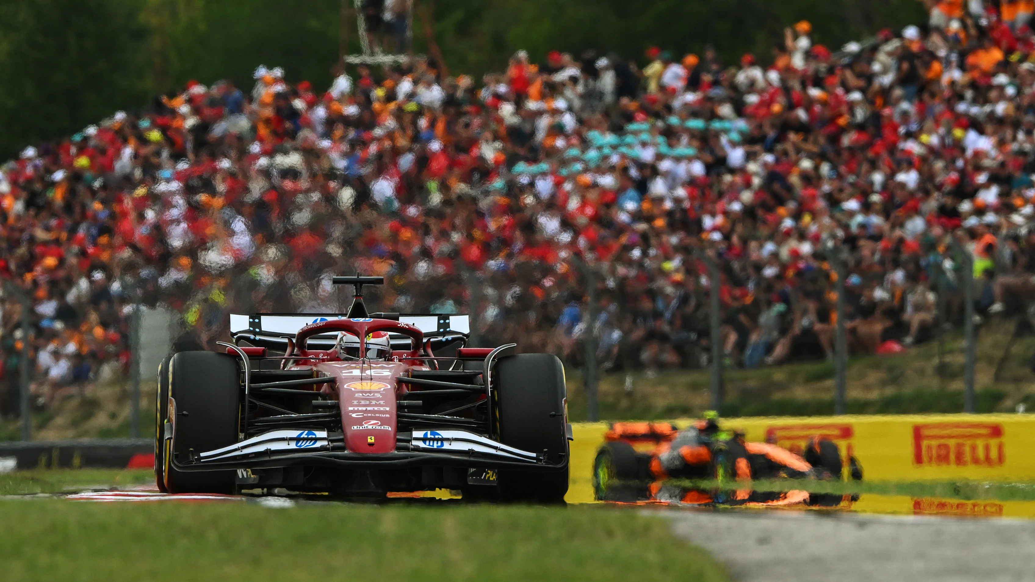 BUDAPEST, HUNGARY - AUGUST 03: Charles Leclerc of Monaco driving the (16) Scuderia Ferrari SF-25 on