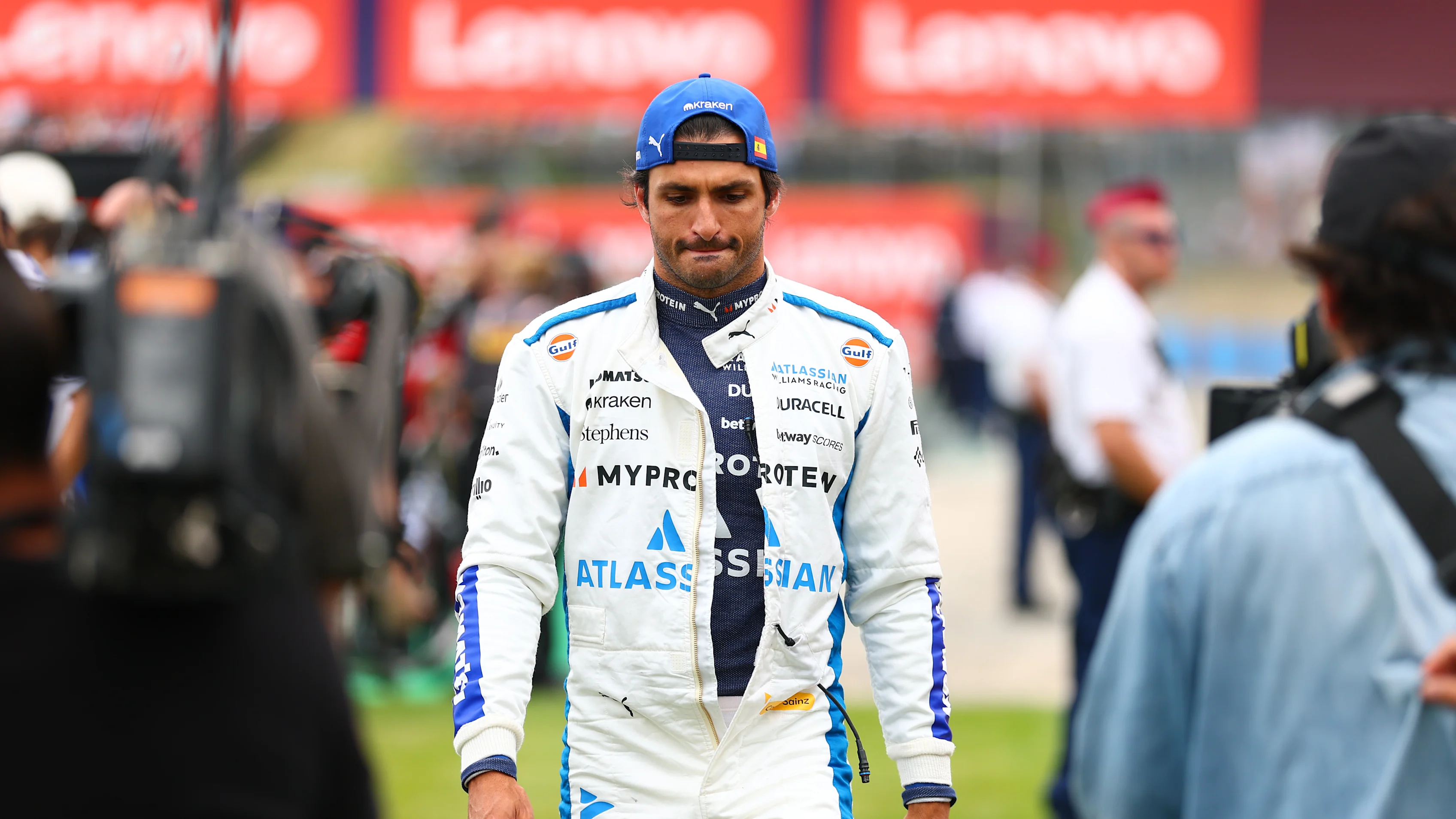 BUDAPEST, HUNGARY - AUGUST 03: Carlos Sainz of Spain and Williams looks on during the F1 Grand Prix