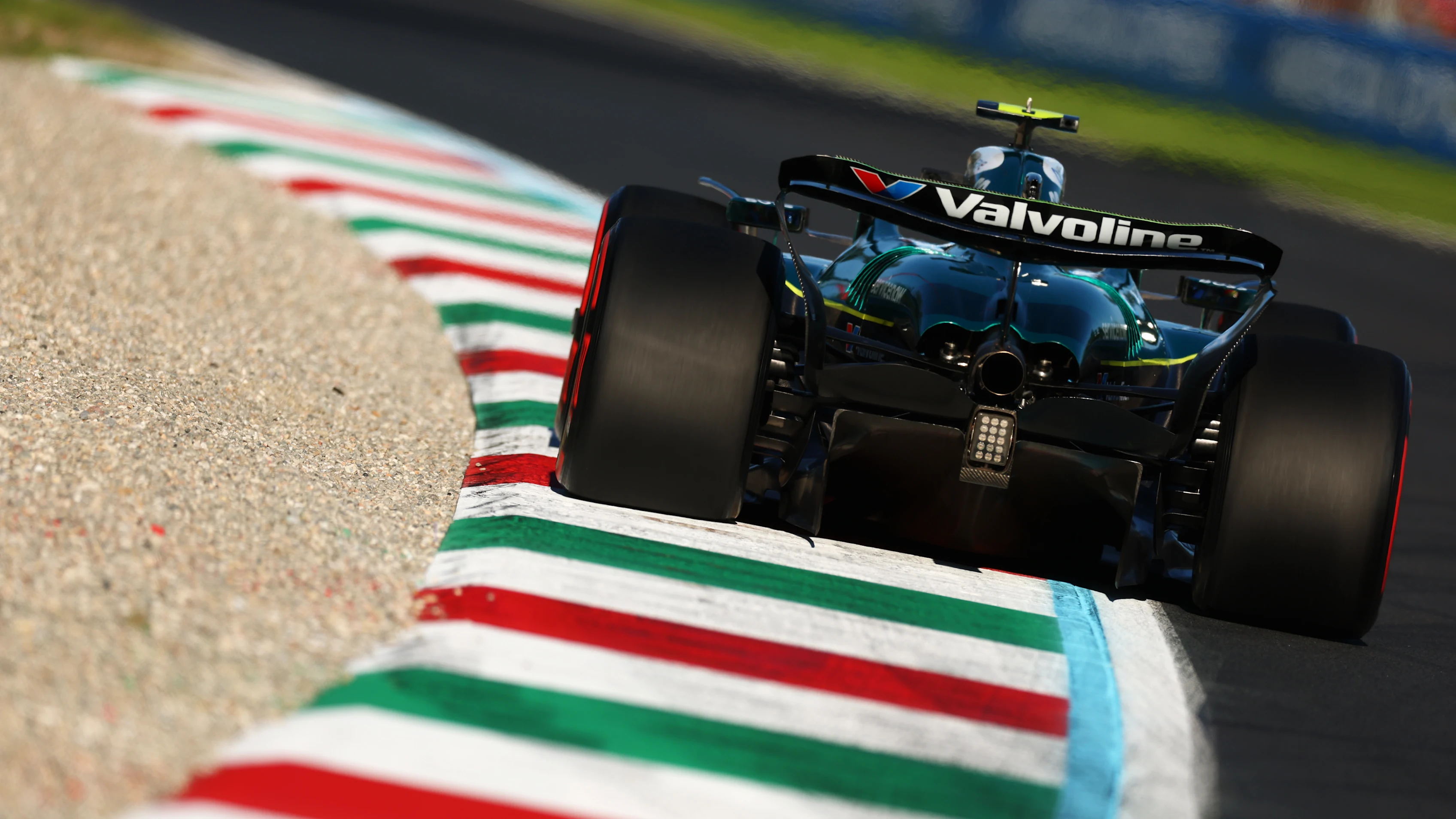 MONZA, ITALY - SEPTEMBER 05: Fernando Alonso of Spain driving the (14) Aston Martin F1 Team AMR25 Mercedes on track during practice ahead of the F1 Grand Prix of Italy at Autodromo Nazionale Monza on September 05, 2025 in Monza, Italy. (Photo by Clive Rose/Getty Images)
