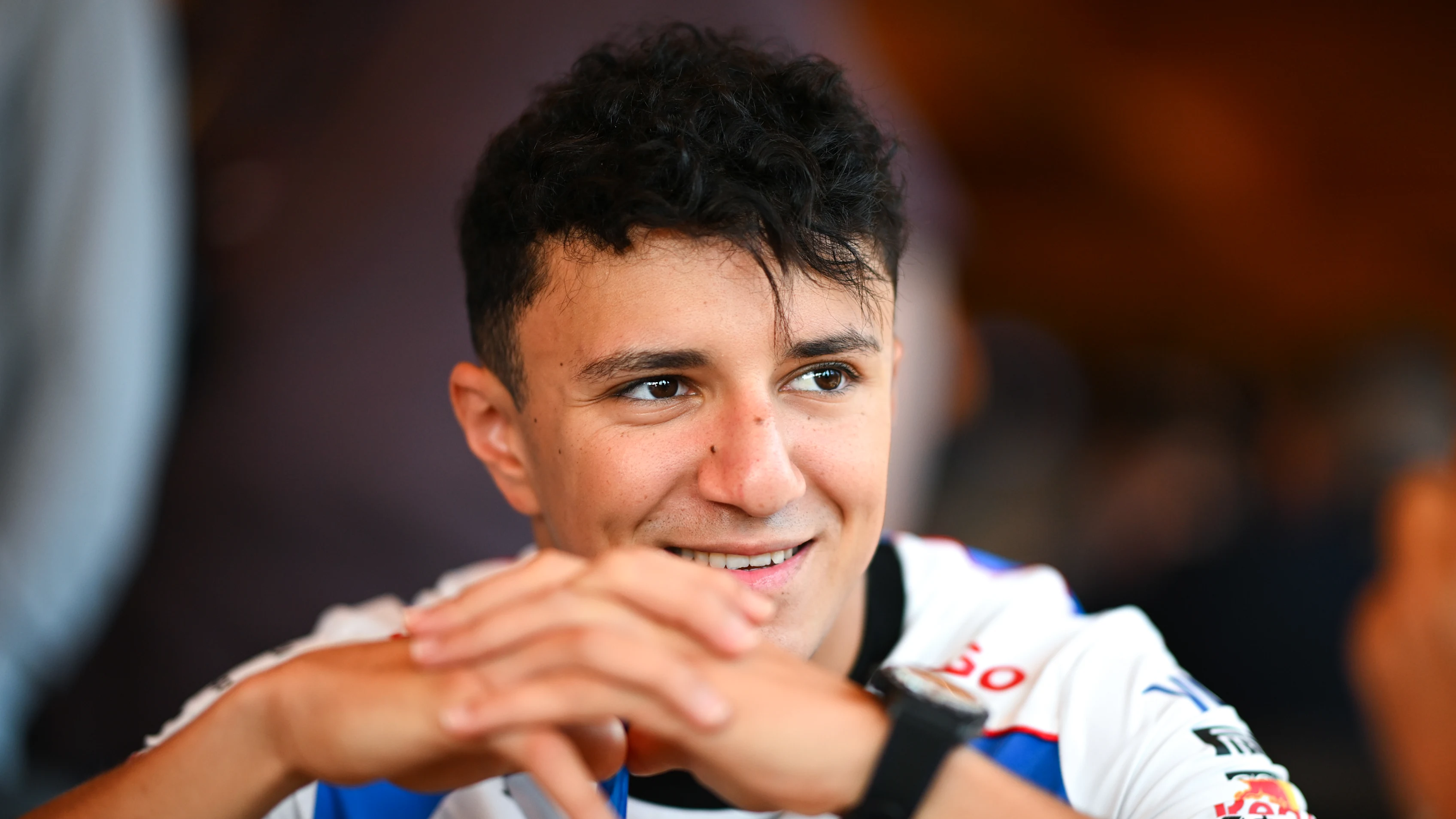 MONZA, ITALY - SEPTEMBER 04: Isack Hadjar of France and Visa Cash App Racing Bulls looks on during