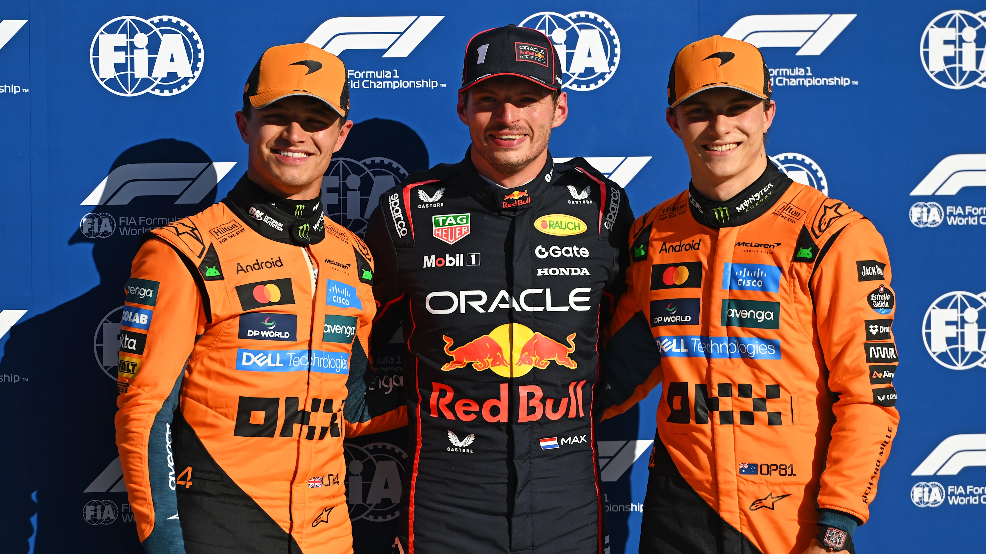 MONZA, ITALY - SEPTEMBER 06: Pole position qualifier Max Verstappen of the Netherlands and Oracle