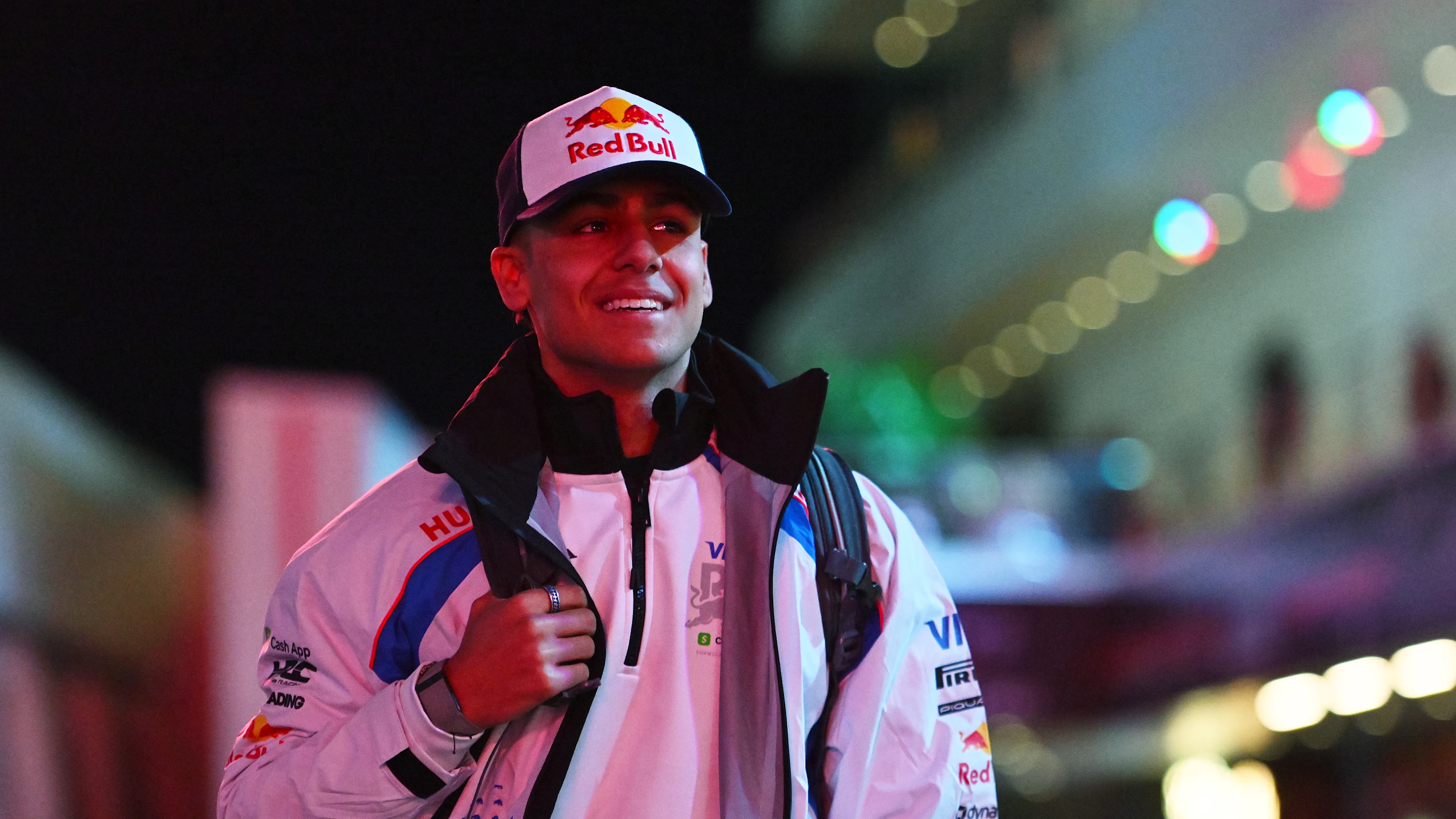 LAS VEGAS, NEVADA - NOVEMBER 19: Arvid Lindblad of Great Britain and Visa Cash App Racing Bulls