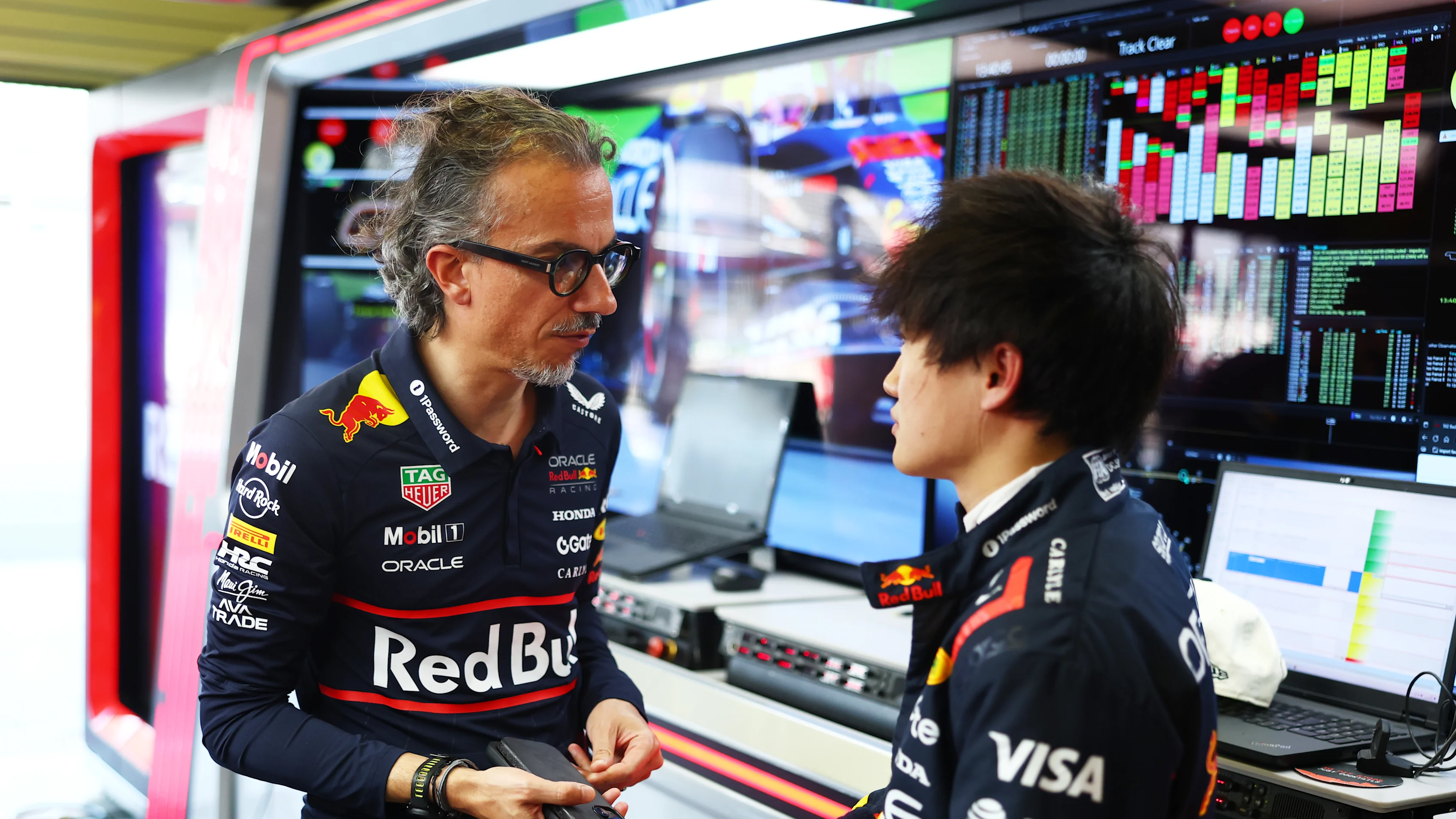 MEXICO CITY, MEXICO - OCTOBER 24: Laurent Mekies, Team Principal of Oracle Red Bull Racing and Yuki