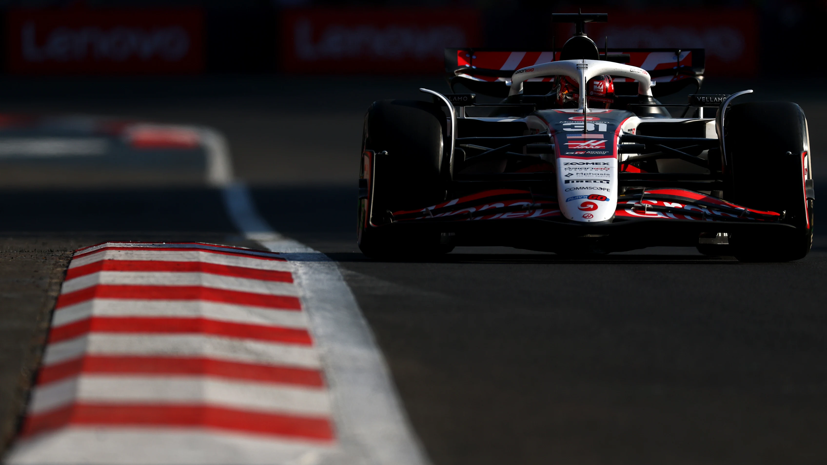MEXICO CITY, MEXICO - OCTOBER 24: Esteban Ocon of France driving the (31) Haas F1 VF-25 Ferrari on track during practice ahead of the F1 Grand Prix of Mexico at Autodromo Hermanos Rodriguez on October 24, 2025 in Mexico City, Mexico. (Photo by Bryn Lennon - Formula 1/Formula 1 via Getty Images)