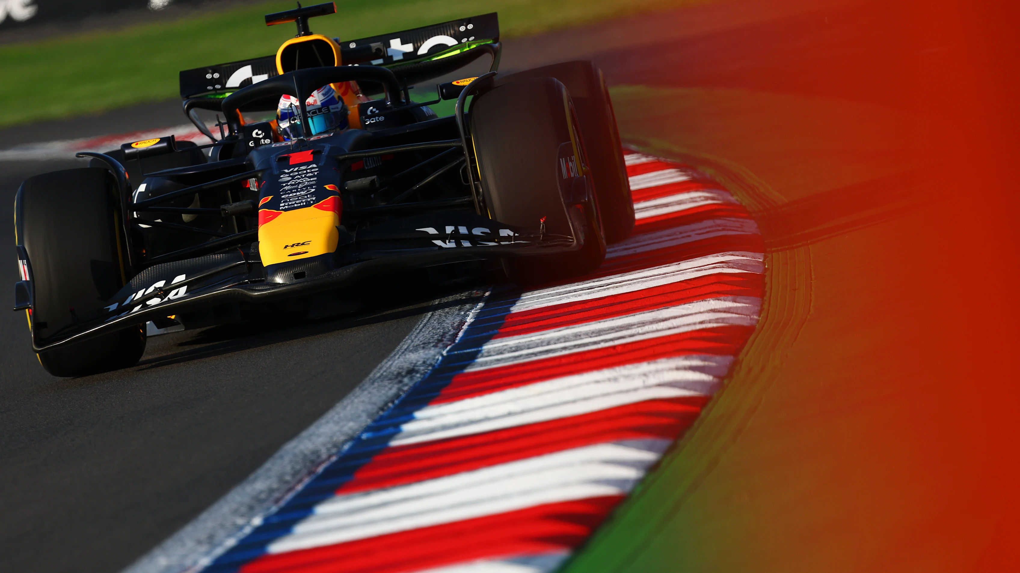 MEXICO CITY, MEXICO - OCTOBER 24: Max Verstappen of the Netherlands driving the (1) Oracle Red Bull