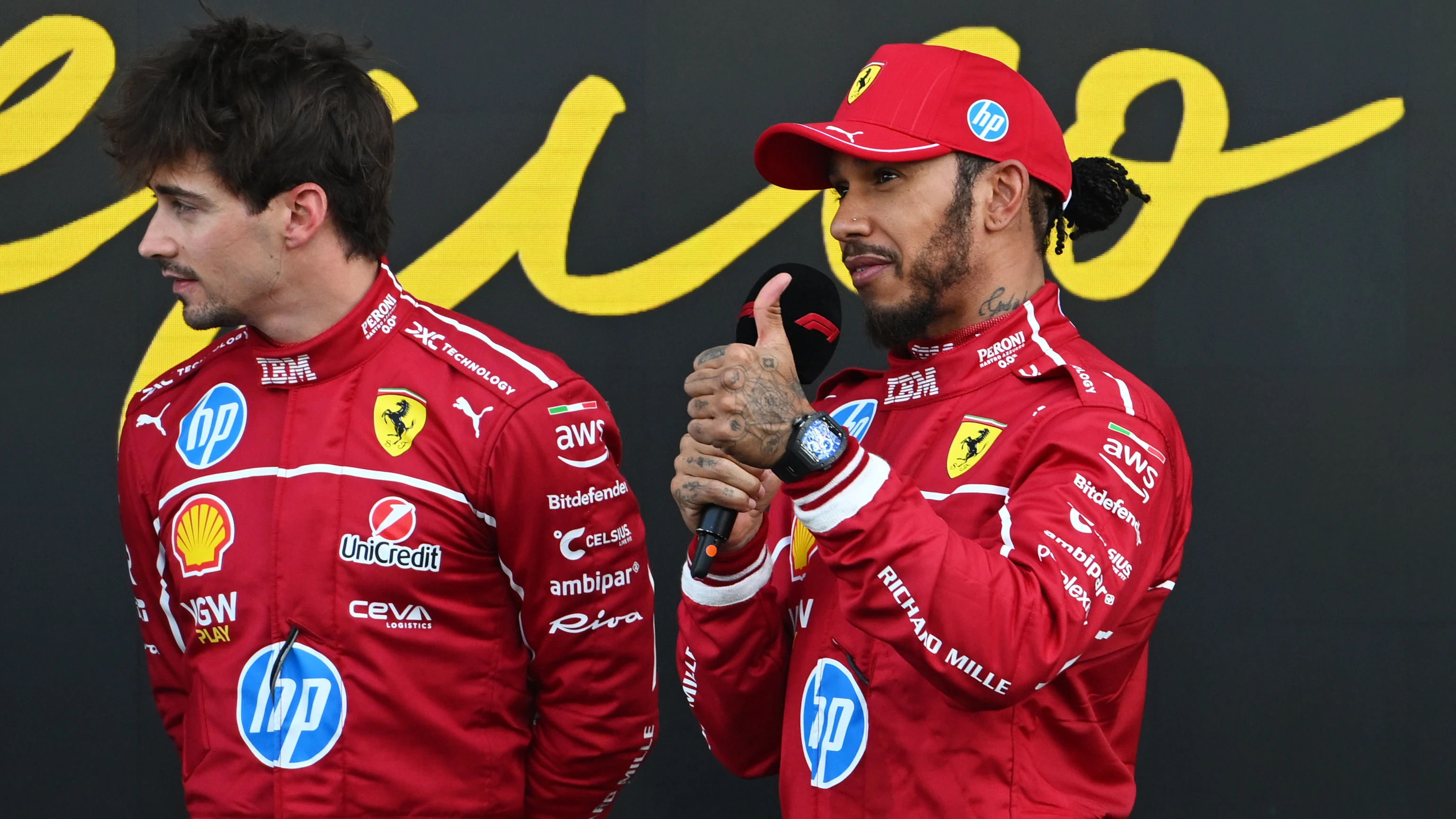 MEXICO CITY, MEXICO - OCTOBER 25: Second placed qualifier Charles Leclerc of Monaco and Scuderia