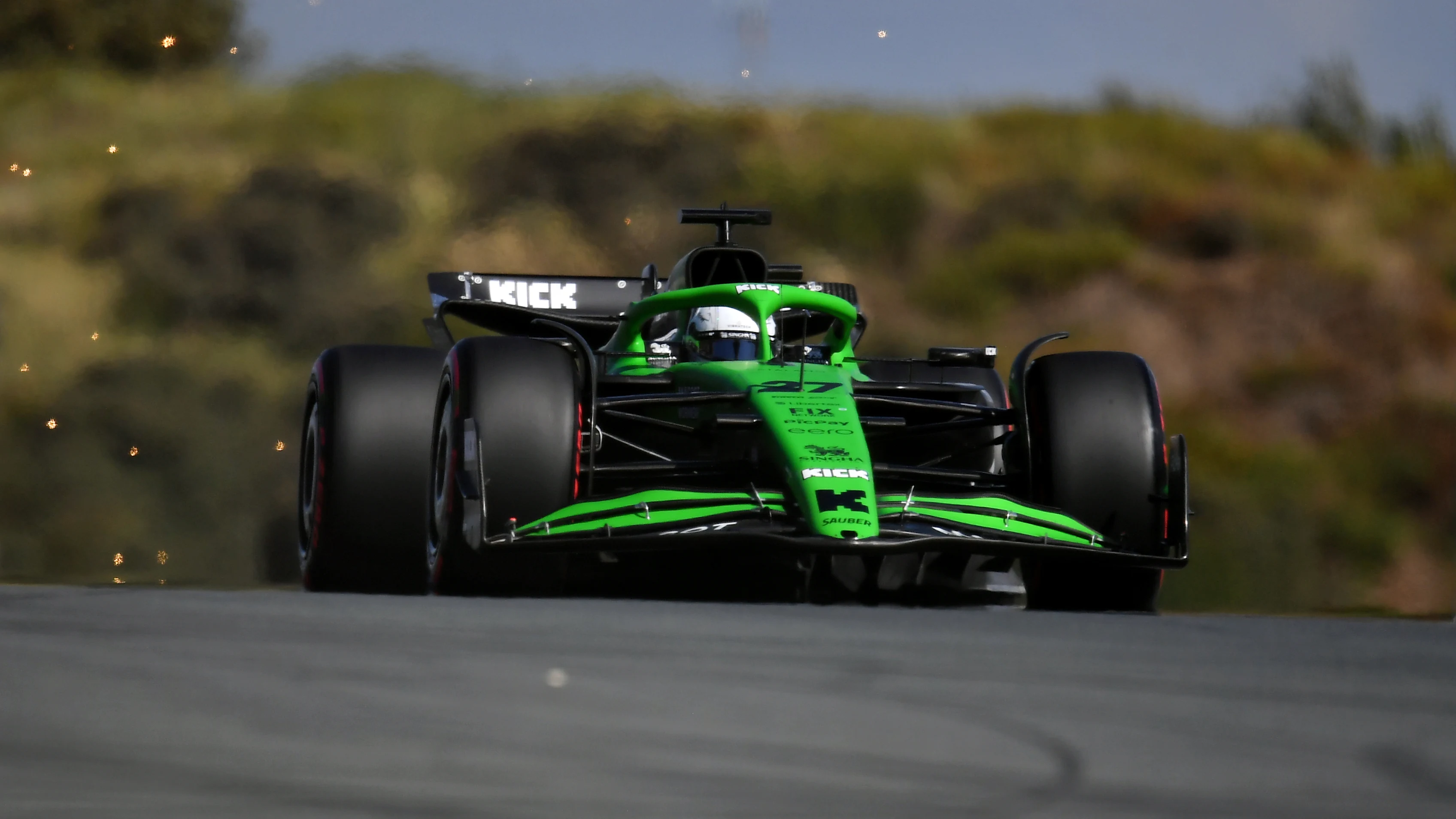 ZANDVOORT, NETHERLANDS - AUGUST 30: Nico Hulkenberg of Germany driving the (27) Kick Sauber C45 Ferrari on track during qualifying ahead of the F1 Grand Prix of Netherlands at Circuit Zandvoort on August 30, 2025 in Zandvoort, Netherlands. (Photo by James Sutton/Getty Images)