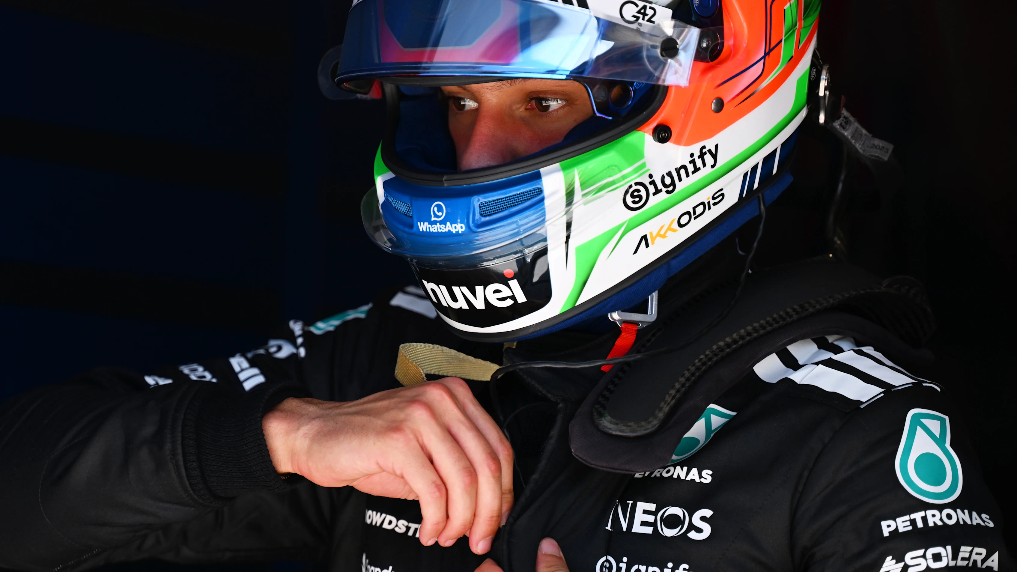 ZANDVOORT, NETHERLANDS - AUGUST 30: Eleventh placed qualifier Andrea Kimi Antonelli of Italy and