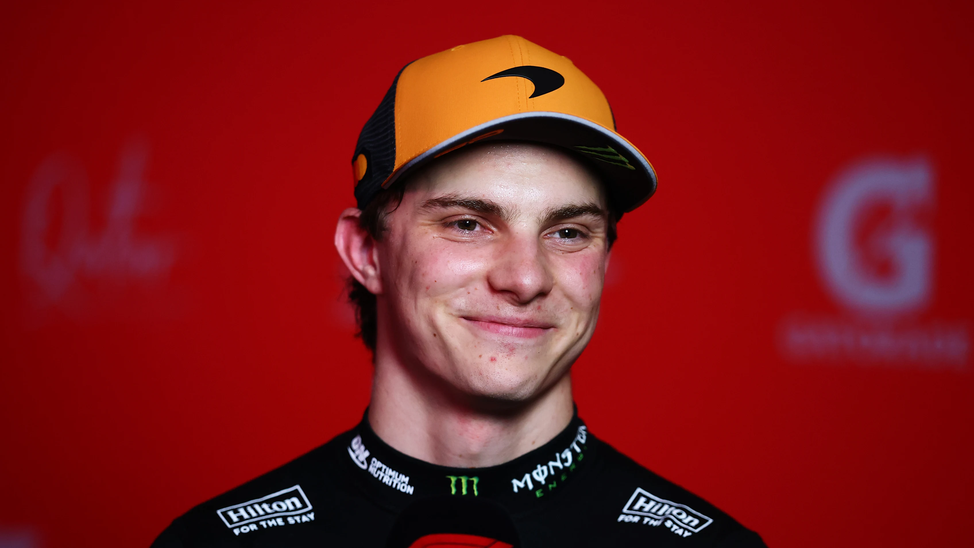 LUSAIL CITY, QATAR - NOVEMBER 28: Sprint Pole qualifier Oscar Piastri of Australia and McLaren is