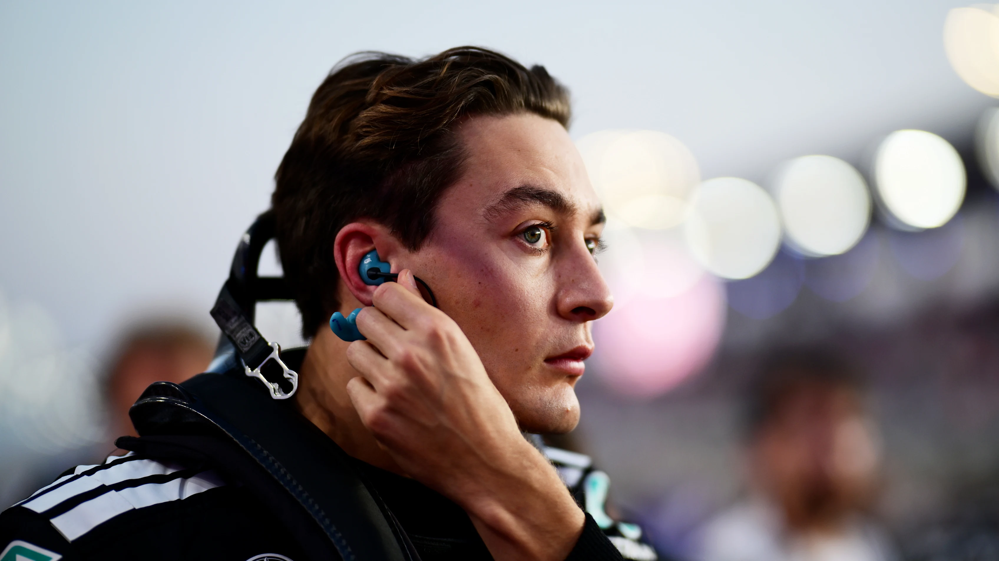 LUSAIL CITY, QATAR - NOVEMBER 29: George Russell of Great Britain and Mercedes AMG Petronas F1 Team