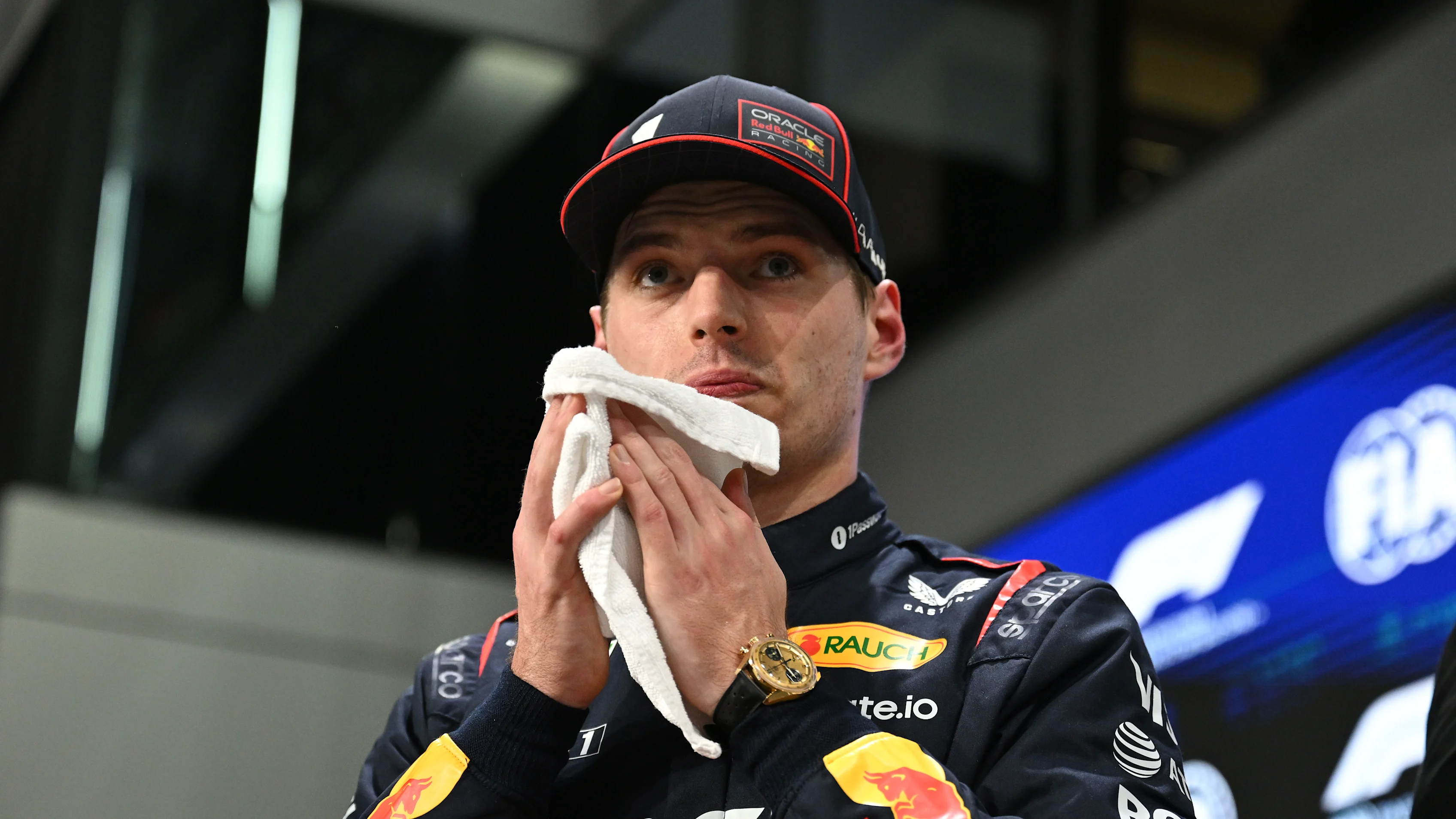 JEDDAH, SAUDI ARABIA - APRIL 19: Pole position qualifier Max Verstappen of the Netherlands and