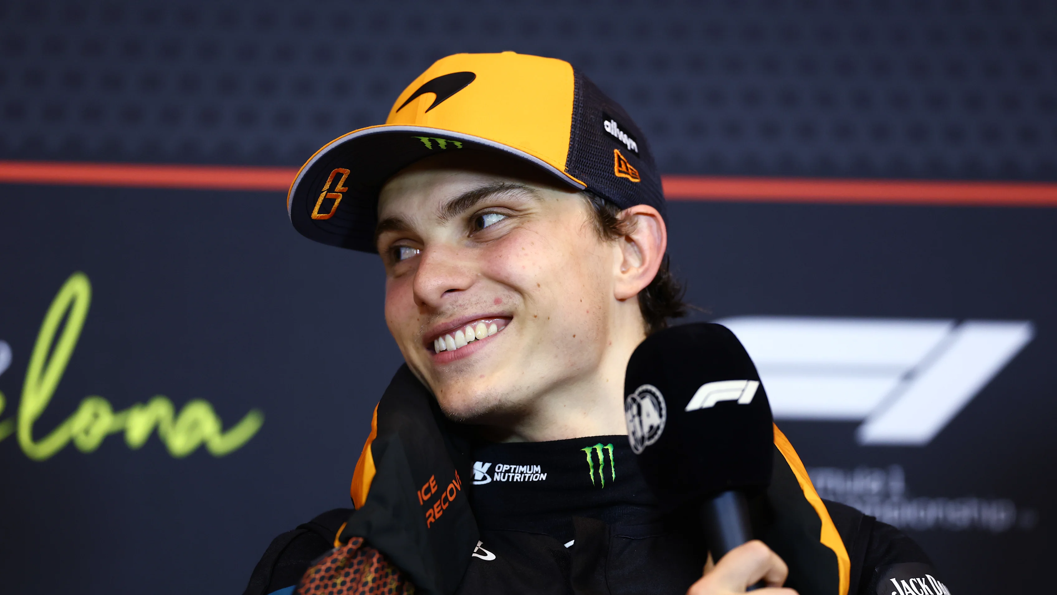 BARCELONA, SPAIN - JUNE 01: Race winner Oscar Piastri of Australia and McLaren in the Drivers Press