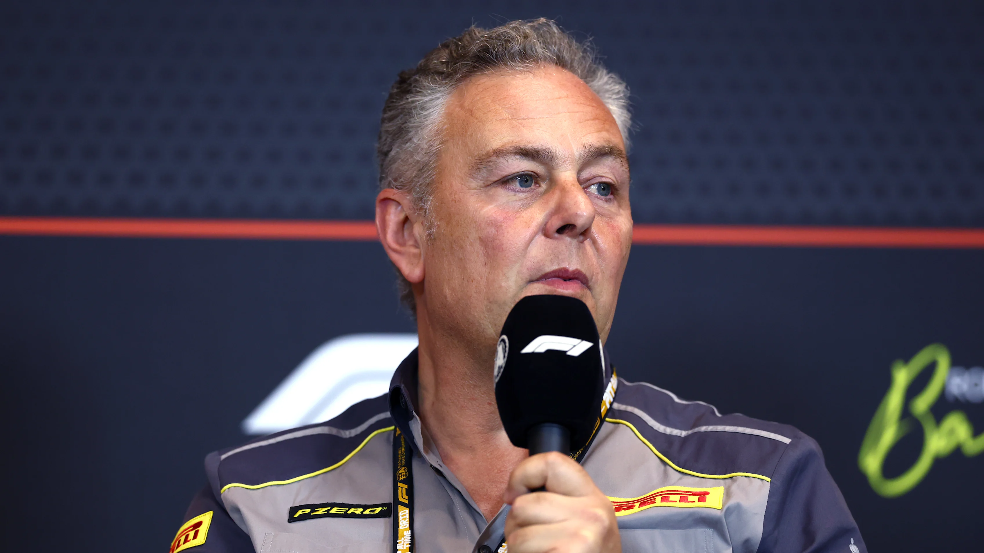 BARCELONA, SPAIN - MAY 30: Mario Isola, Director of Pirelli F1 in the Team Principals Press