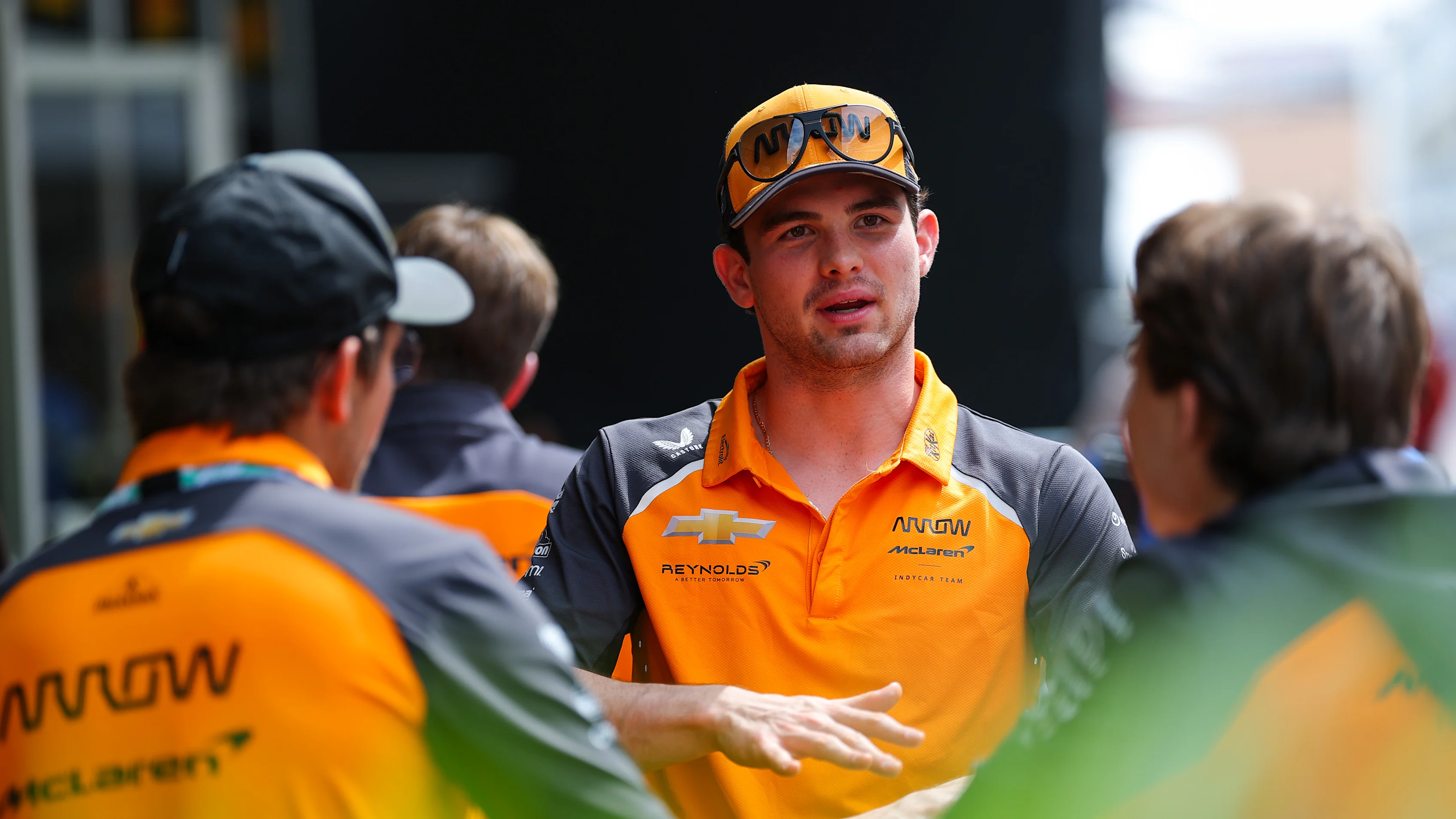 AUSTIN, TEXAS - OCTOBER 16: Pato O'Ward of Mexico and Arrow McLaren IndyCar team looks on in the