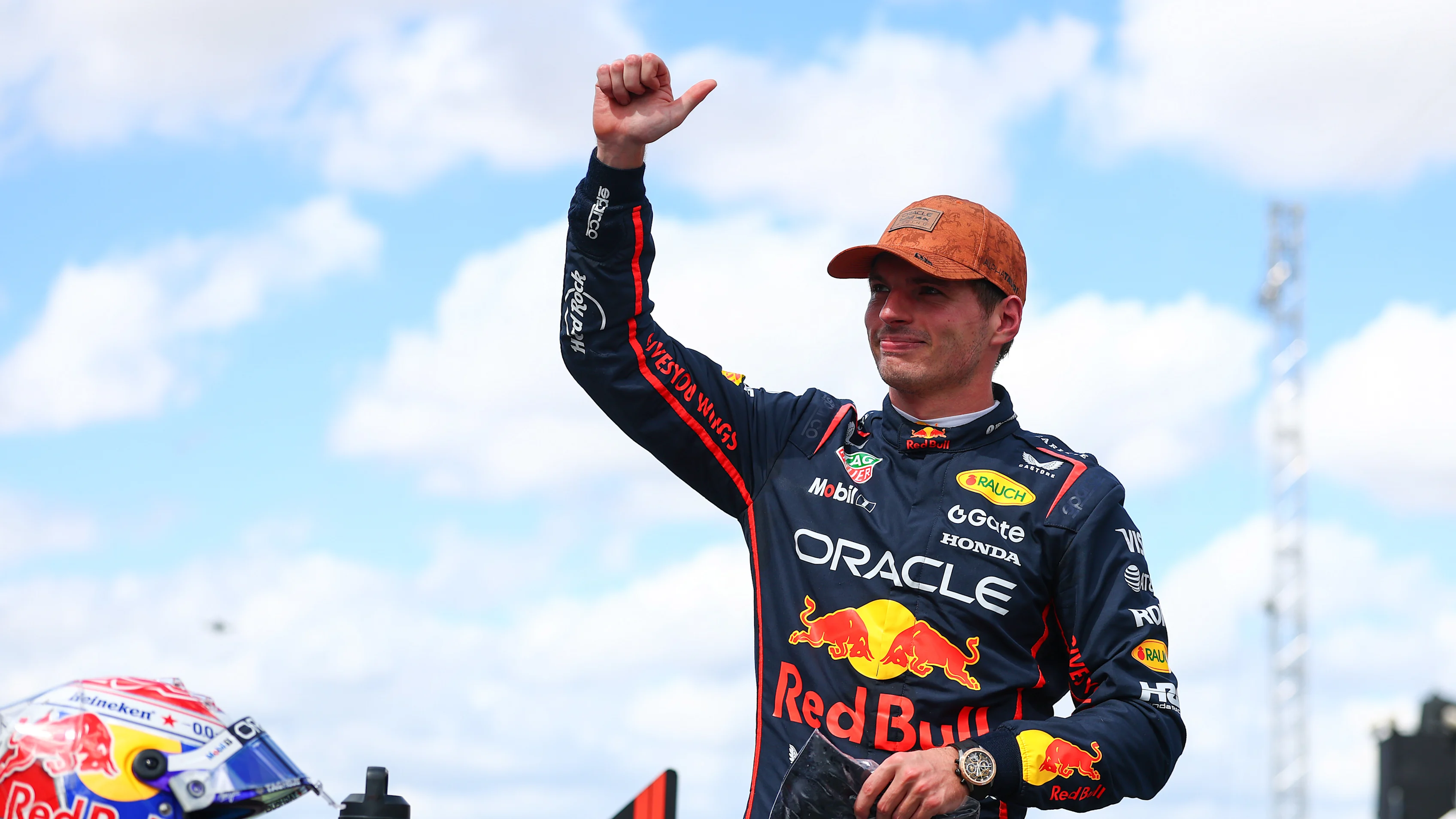 AUSTIN, TEXAS - OCTOBER 18: Sprint winner Max Verstappen of the Netherlands and Oracle Red Bull