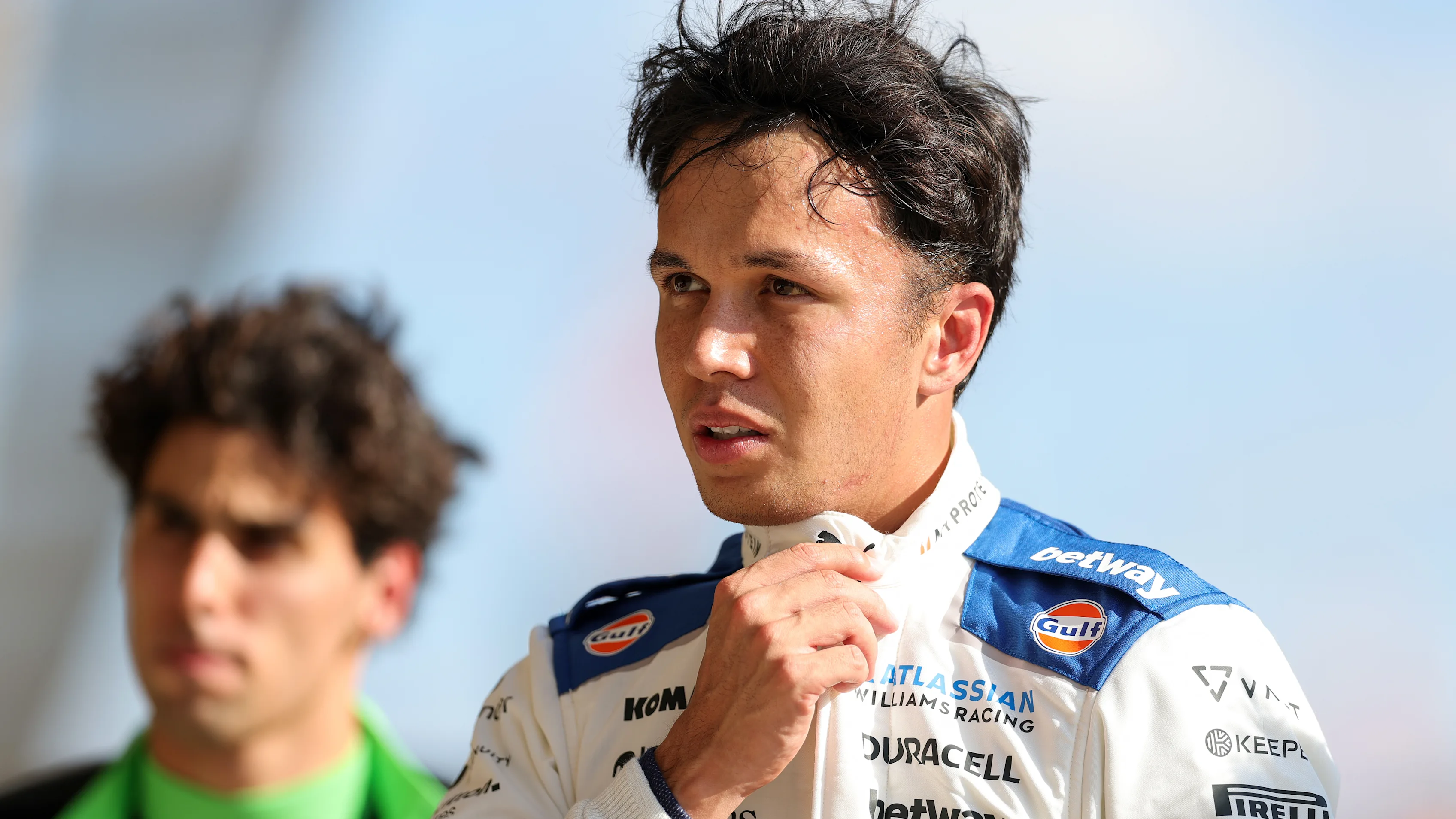 AUSTIN, TEXAS - OCTOBER 18: Nineteenth placed qualifier Alexander Albon of Thailand and Williams