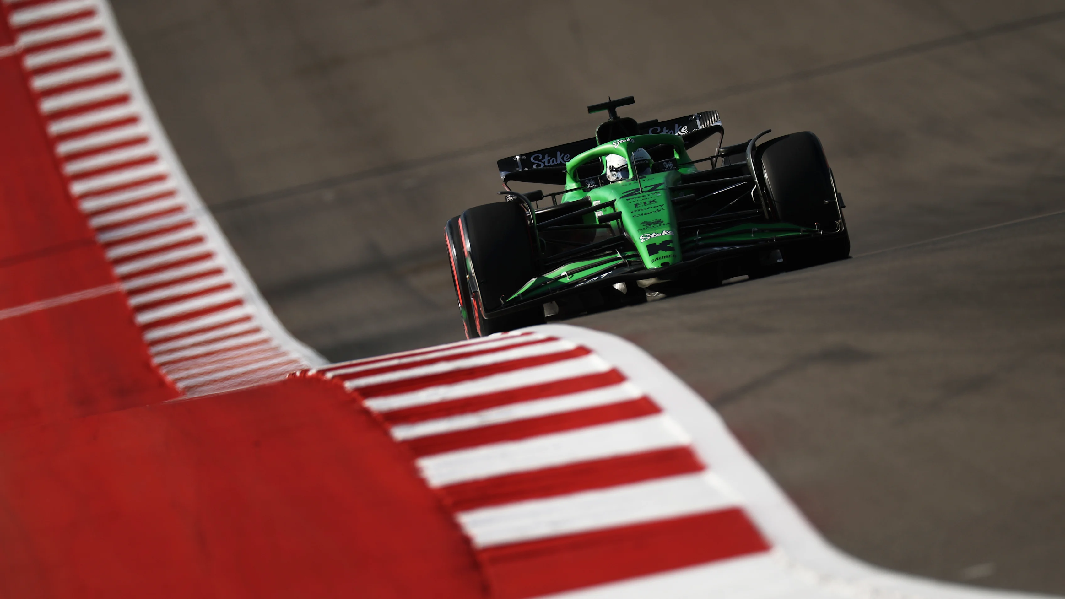 AUSTIN, TEXAS - OCTOBER 18: Nico Hulkenberg of Germany driving the (27) Kick Sauber C45 Ferrari on