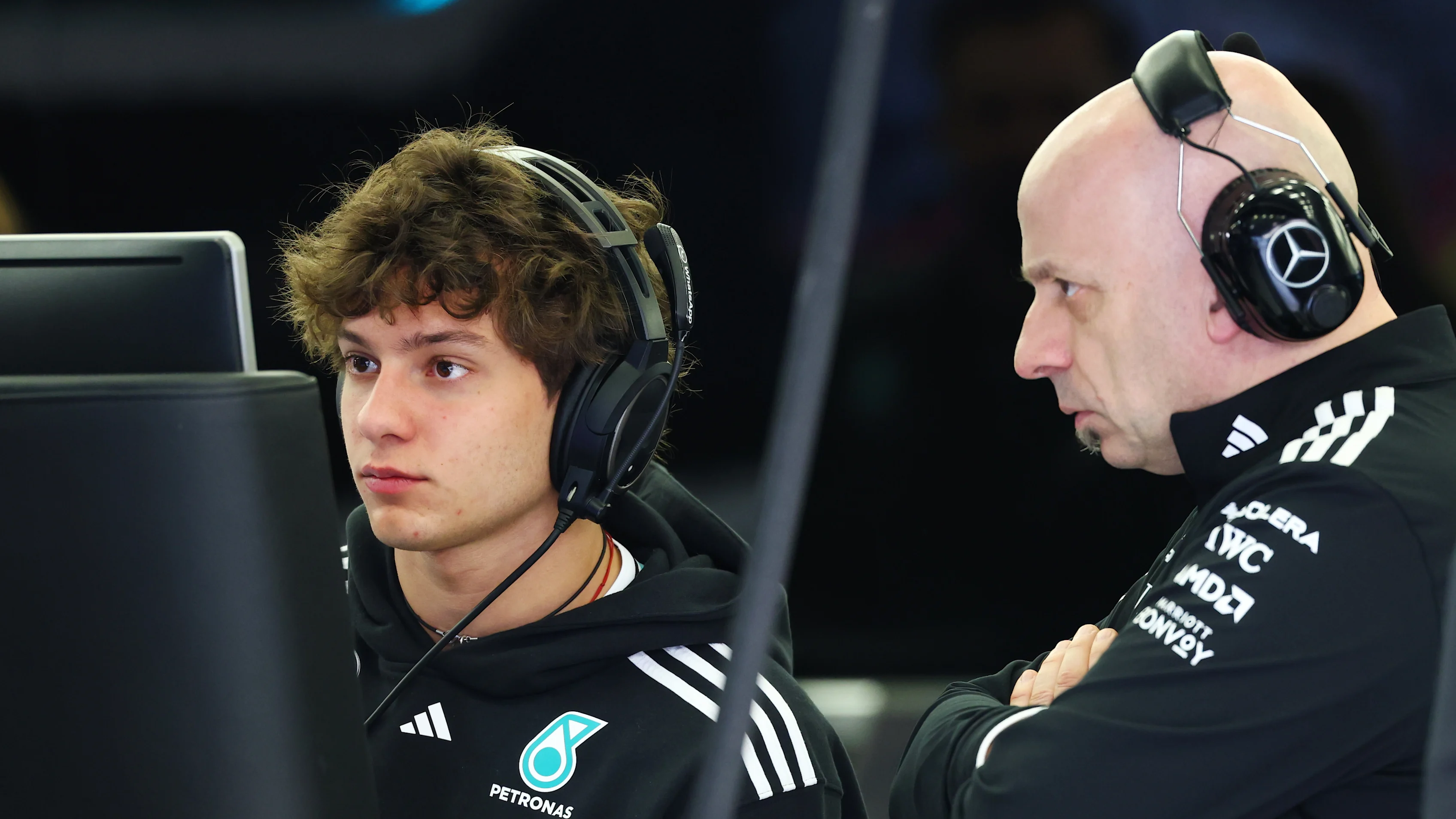 BAHRAIN, BAHRAIN - FEBRUARY 27: Andrea Kimi Antonelli of Italy and Mercedes AMG Petronas F1 Team