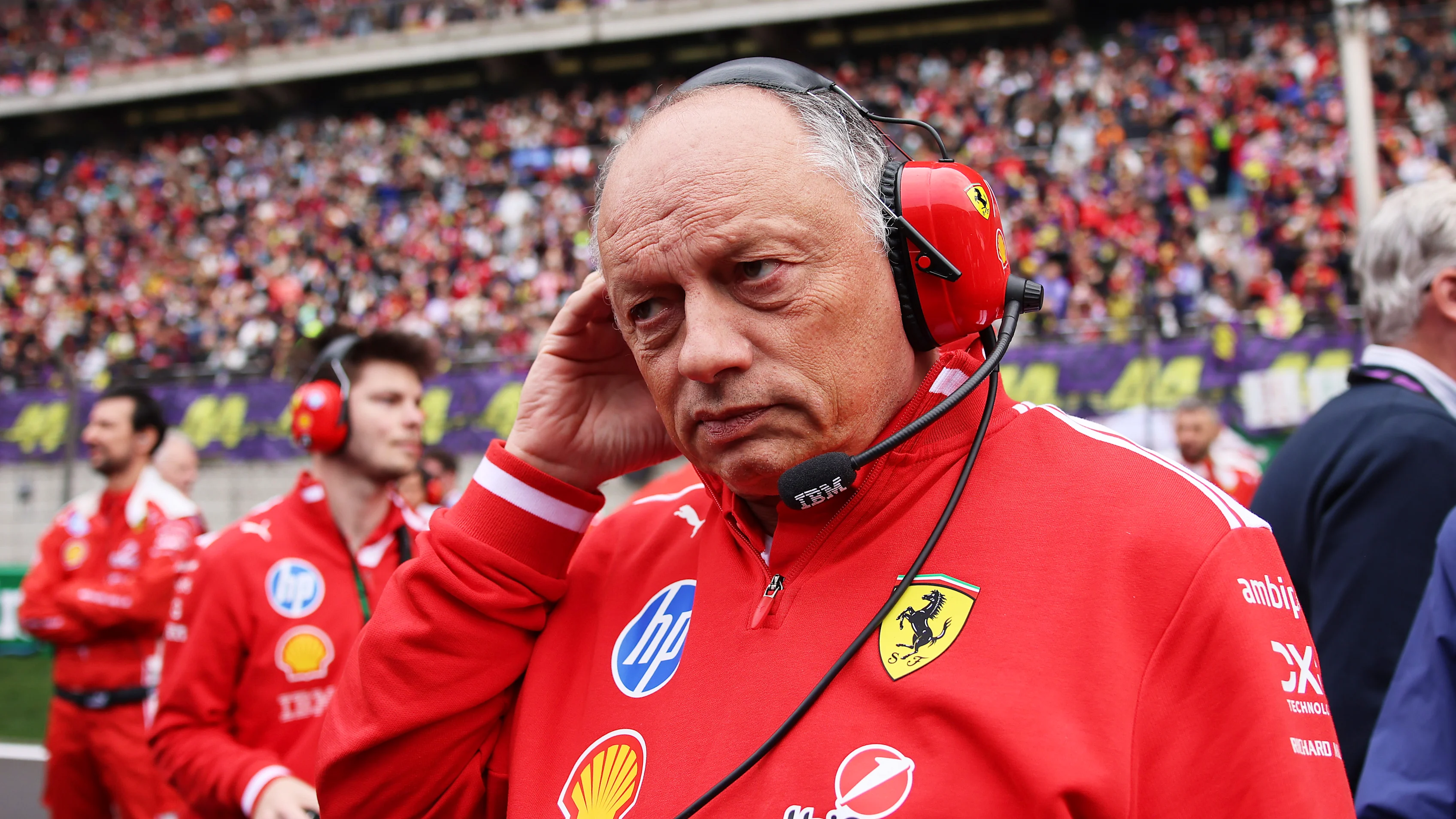 SHANGHAI, CHINA - MARCH 15: Frederic Vasseur, Team Principal of Scuderia Ferrari looks on from the