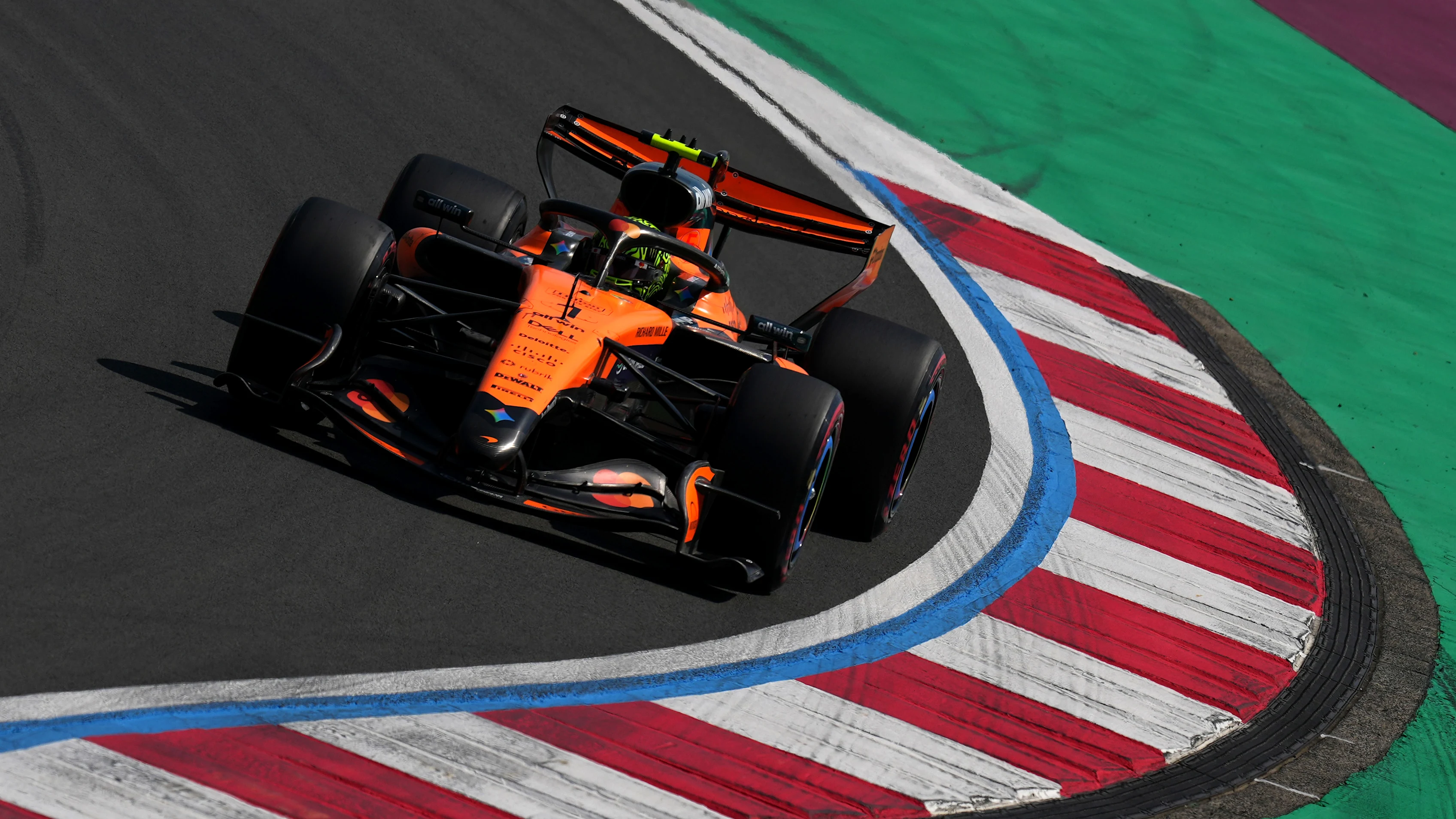SHANGHAI, CHINA - MARCH 13: Lando Norris of Great Britain driving the (1) McLaren MCL40 Mercedes on track during practice ahead of the F1 Grand Prix of China at Shanghai International Circuit on March 13, 2026 in Shanghai, China. (Photo by Alex Bierens de Haan/Getty Images)
